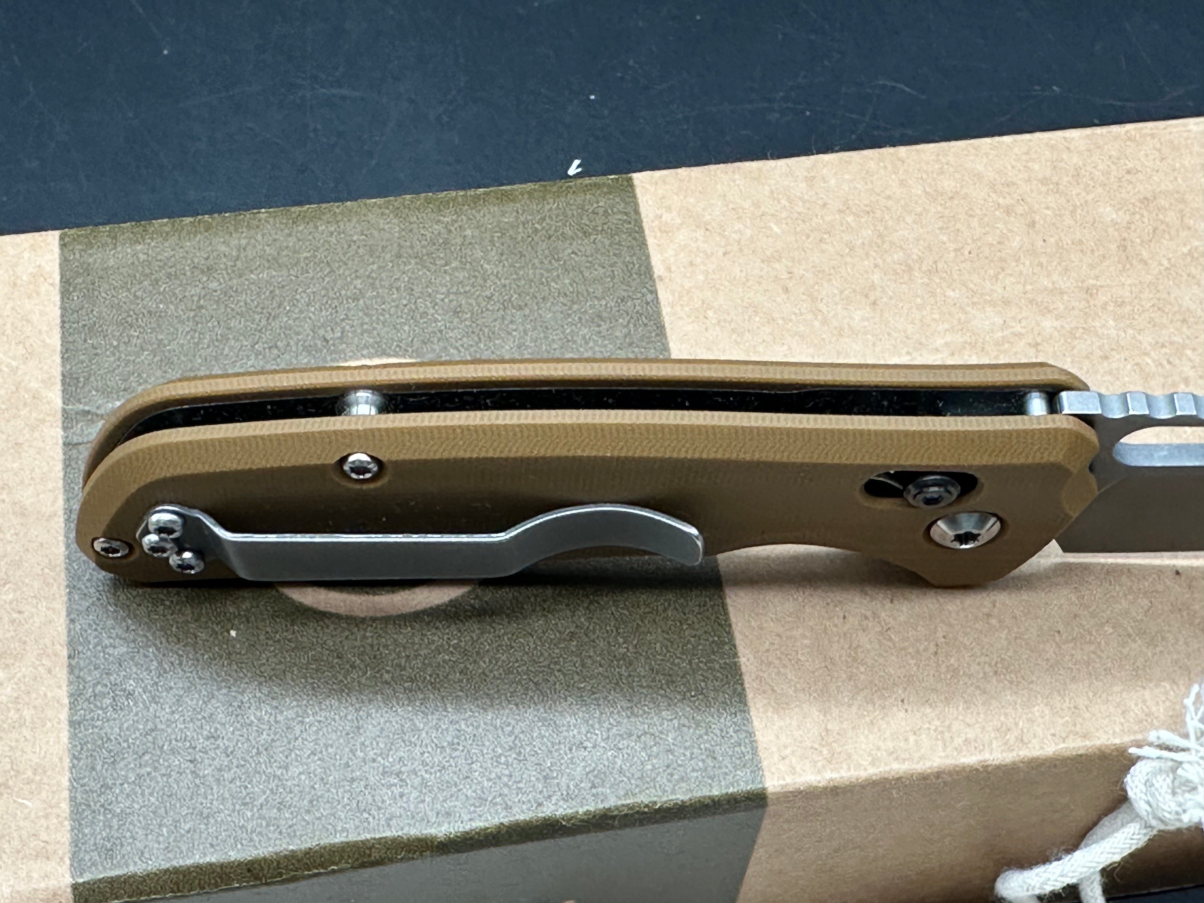 Schwarz Enduro, 3.3" MagnaCut Stonewash Drop Point Blade with Coyote G10 Scales
