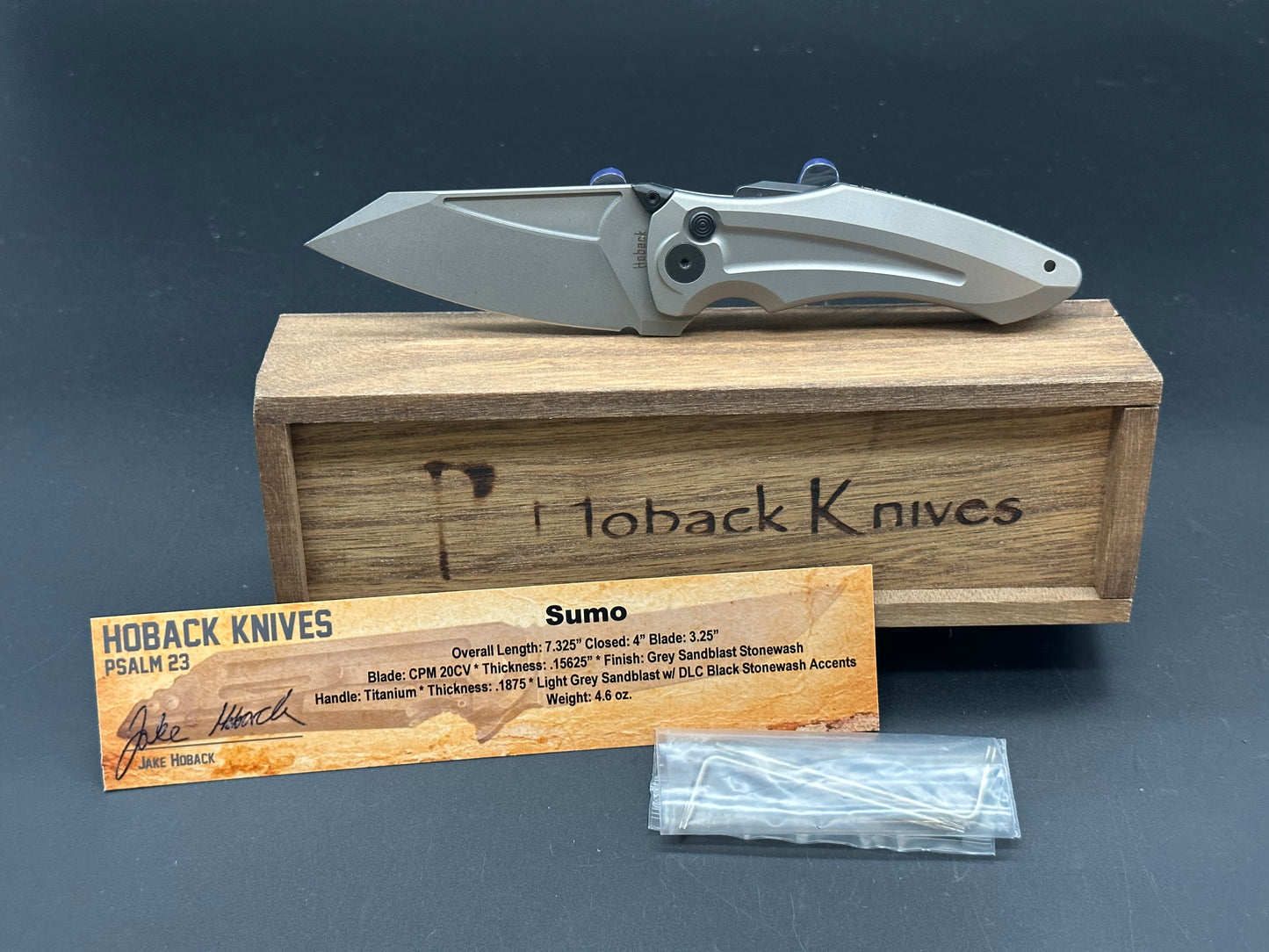 Jake Hoback Knives Sumo Button Lock Knife Titanium