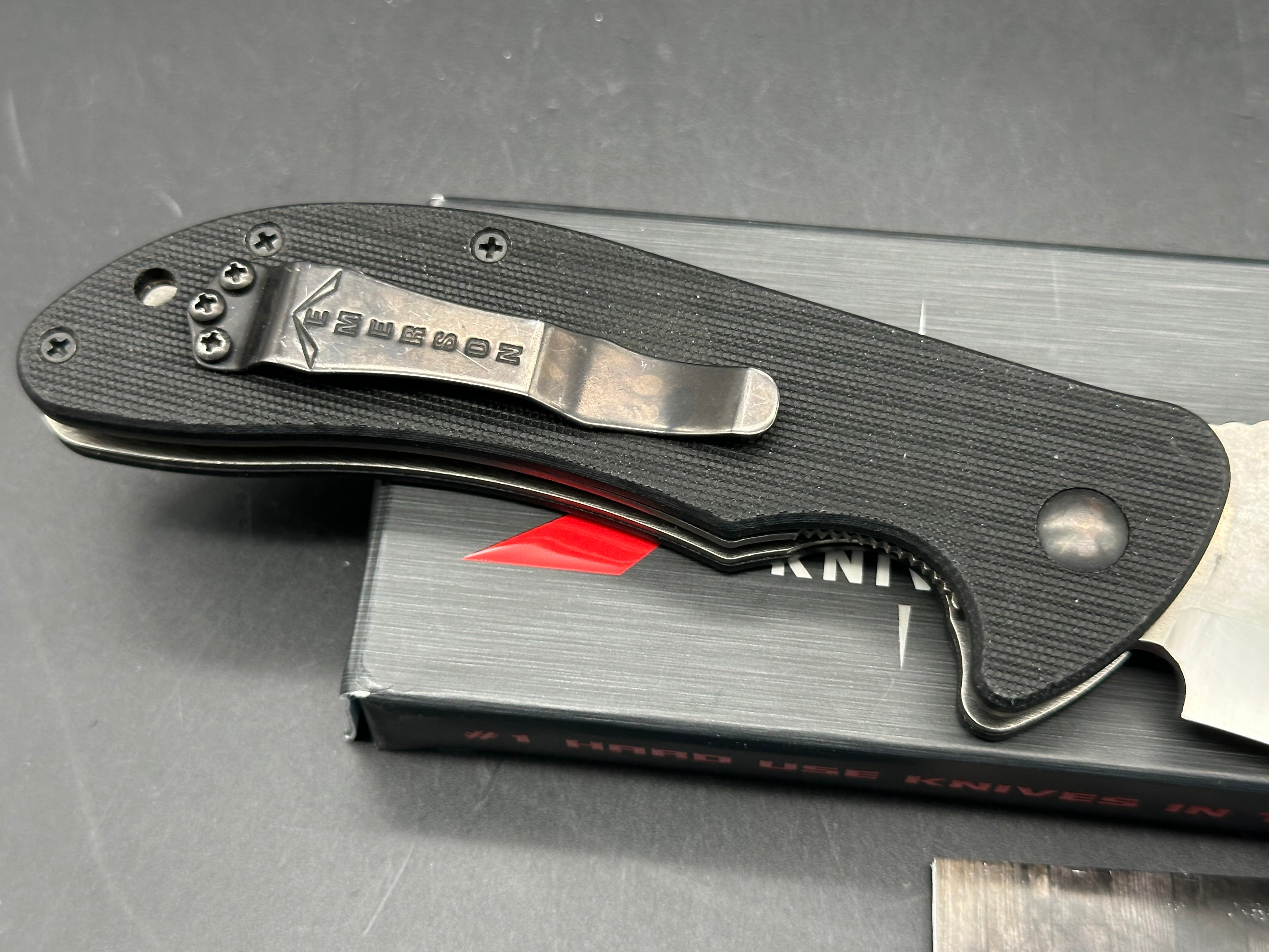 Emerson Iron Dragon liner lock black G10 154CM