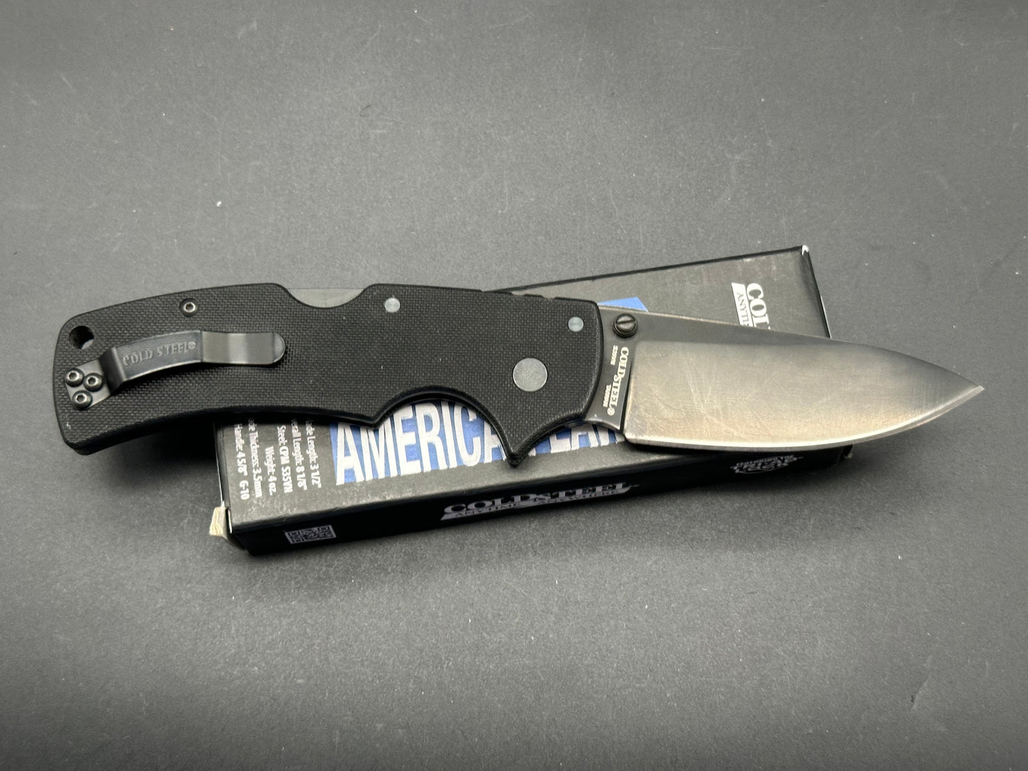 Cold Steel American Lawman Knife Black G-10 (3.5" Black CPM-S35VN)