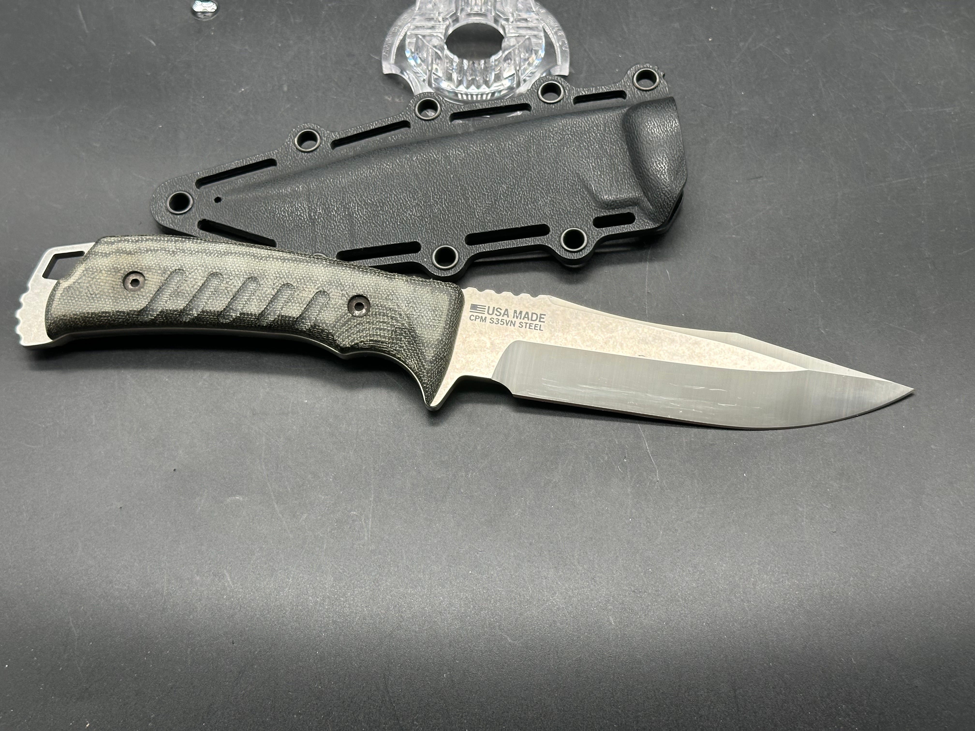 SOG Pillar OD Green Canvas Micarta (5" Satin DP) CPM-S35VN Blade, No Tek-Lok