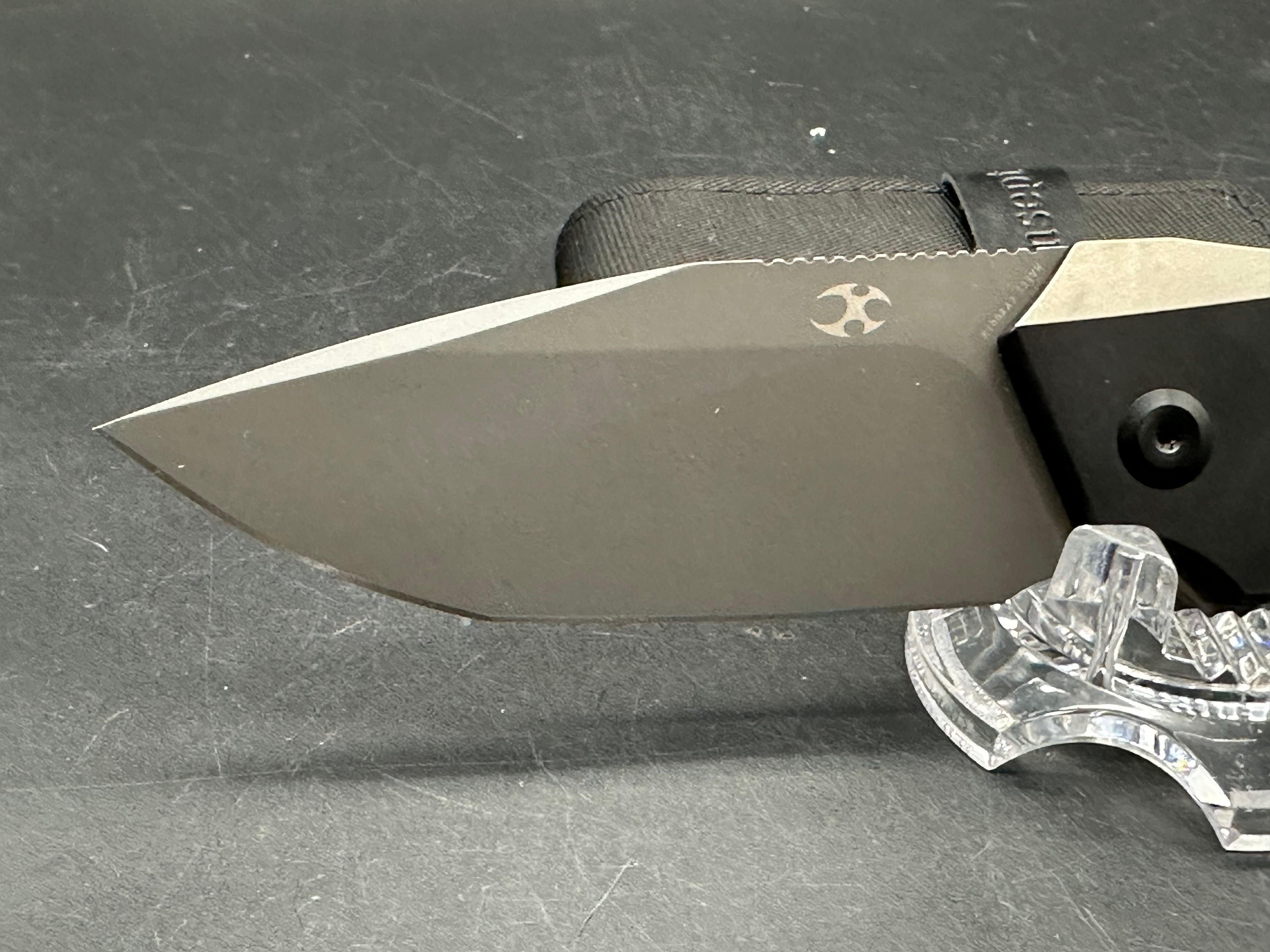 Kansept Hellx Two Tone Titanium Handle, (3.6" DP) Gray CPM-S35VN Blade