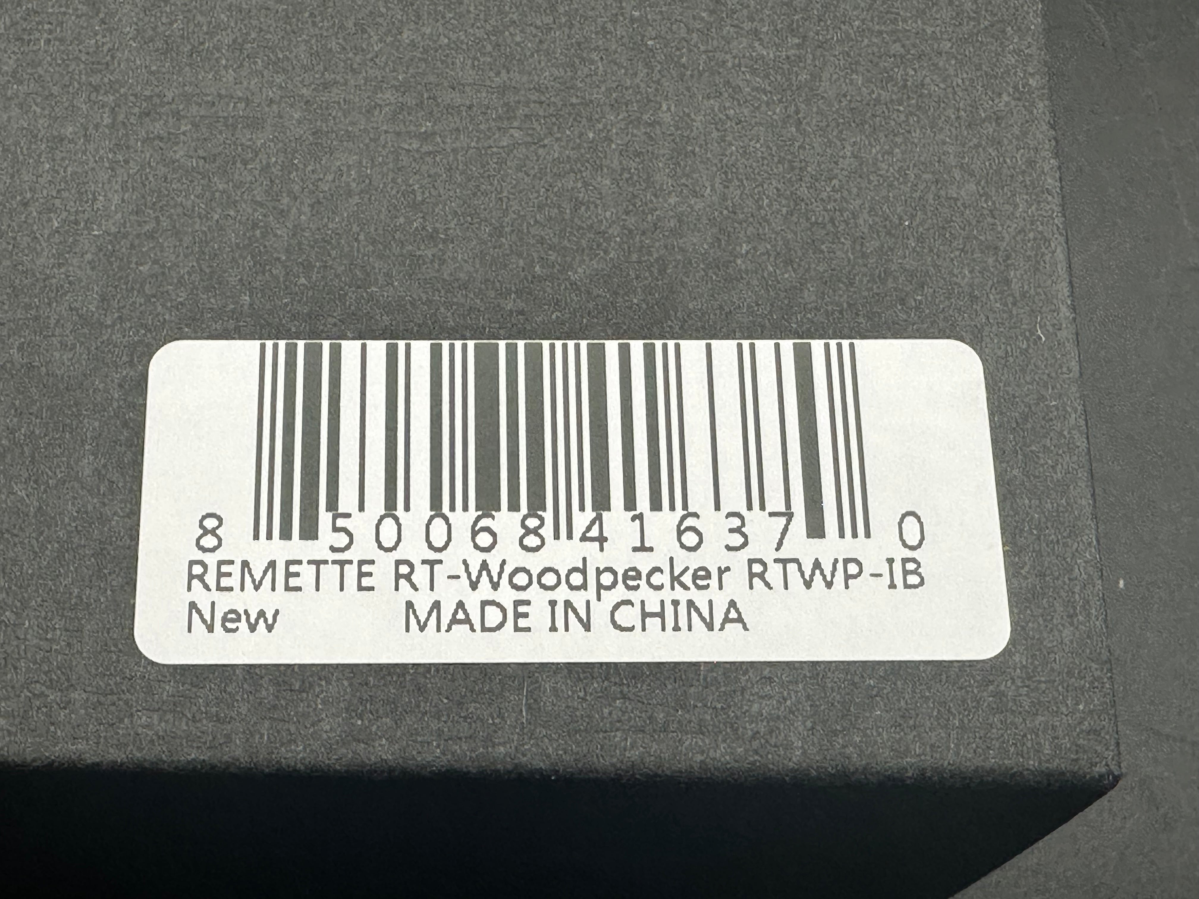 REMETTE RT-WOODPECKER CRYSTALLIZED TITANIUM HANDLE M390 PLAIN EDGE