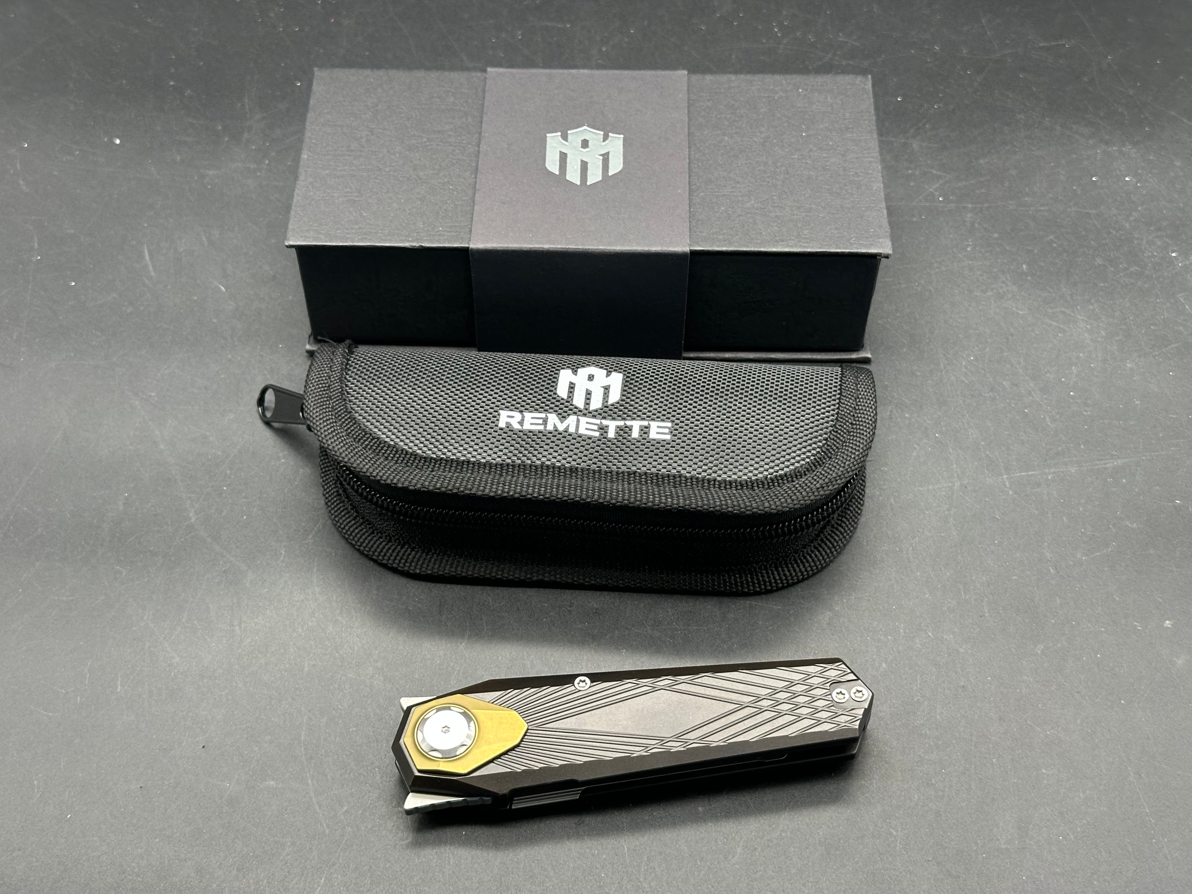REMETTE RT-Infinite Power Knife M390 Blade Titanium Handle Folding Pocket EDC Tactical Knife