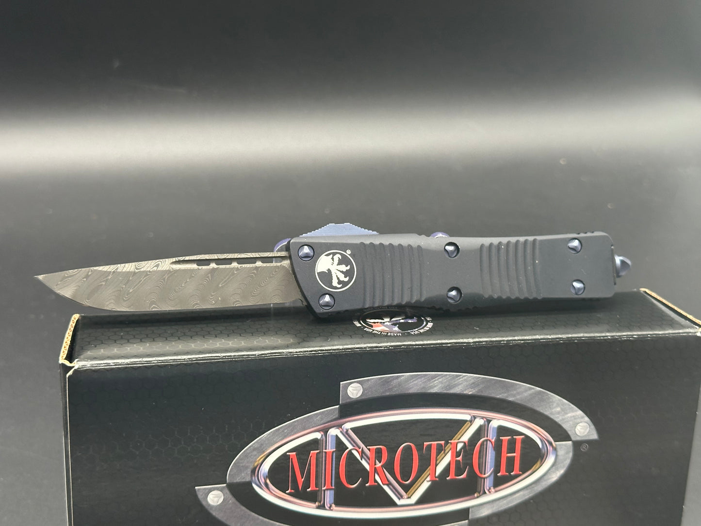 Microtech Signature Series Troodon in Drop Point Damascus