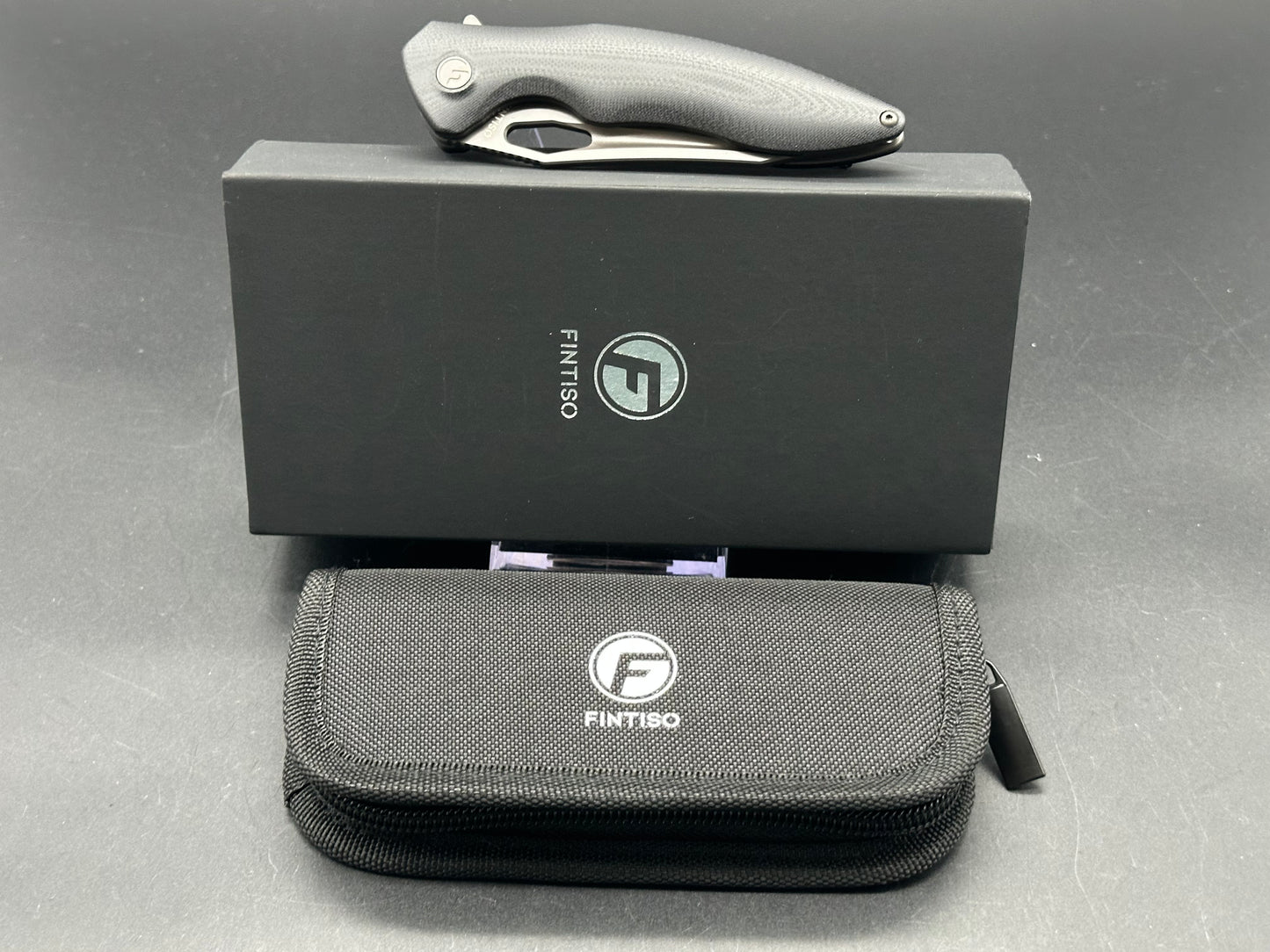 Fintiso Apollo Pocket Knife, 3.3" 14C28N Blade G10 Handle