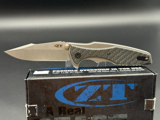 Zero Tolerance Hinderer 0393GLCF Frame Lock Knife Glow CF (3.5" Working) ZT