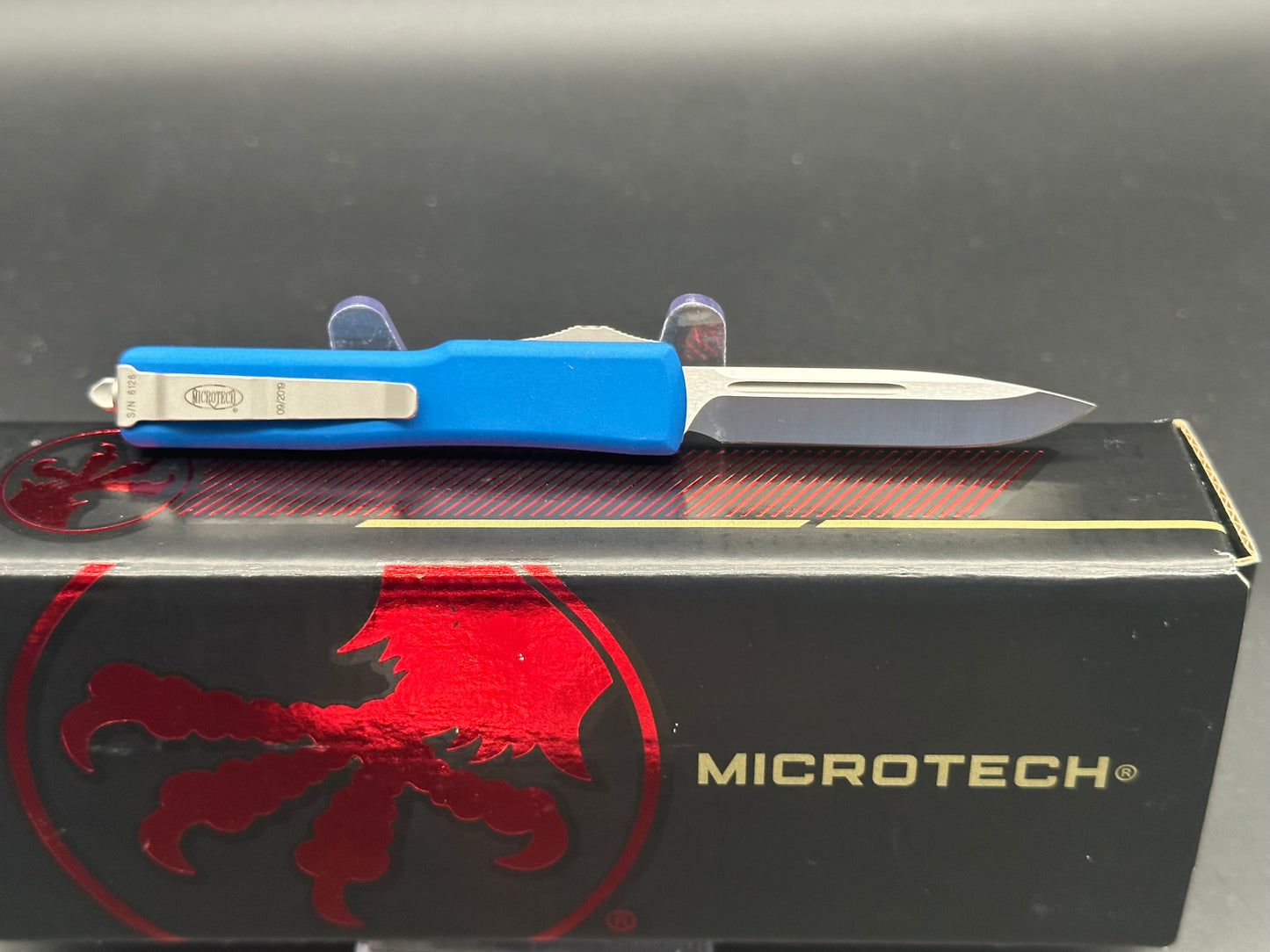 Microtech UTX-70 S/E OTF Automatic Knife Blue (2.4" Satin)