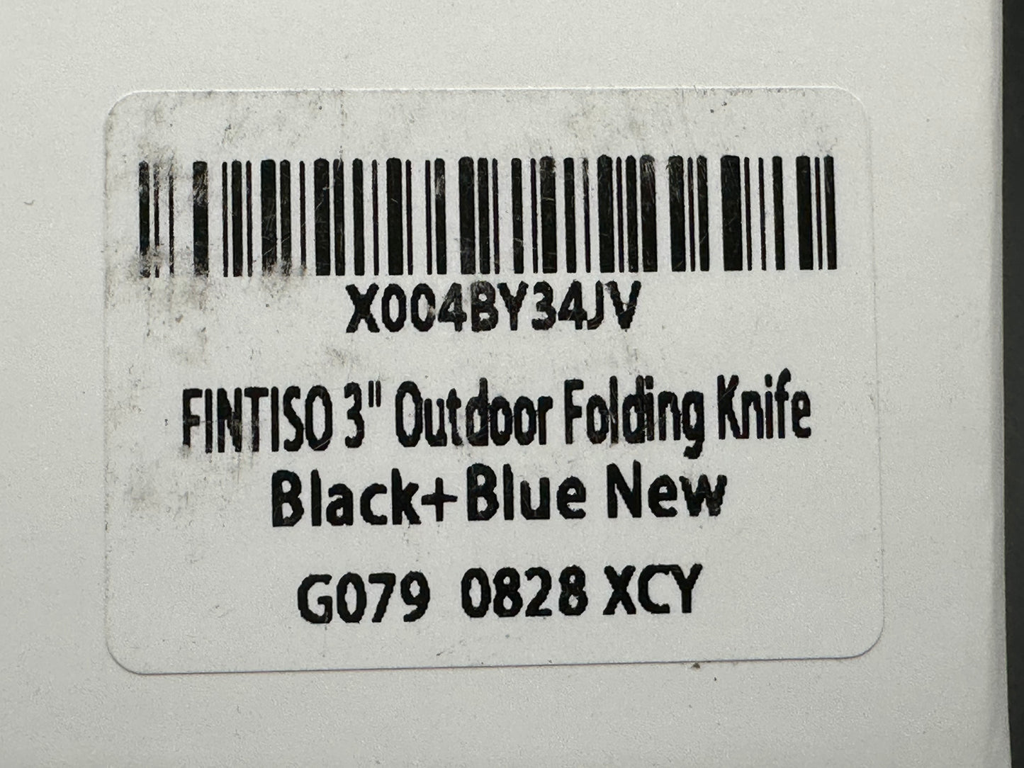 FINTISO Parrot blue/black G10 handle w/14C28N blade