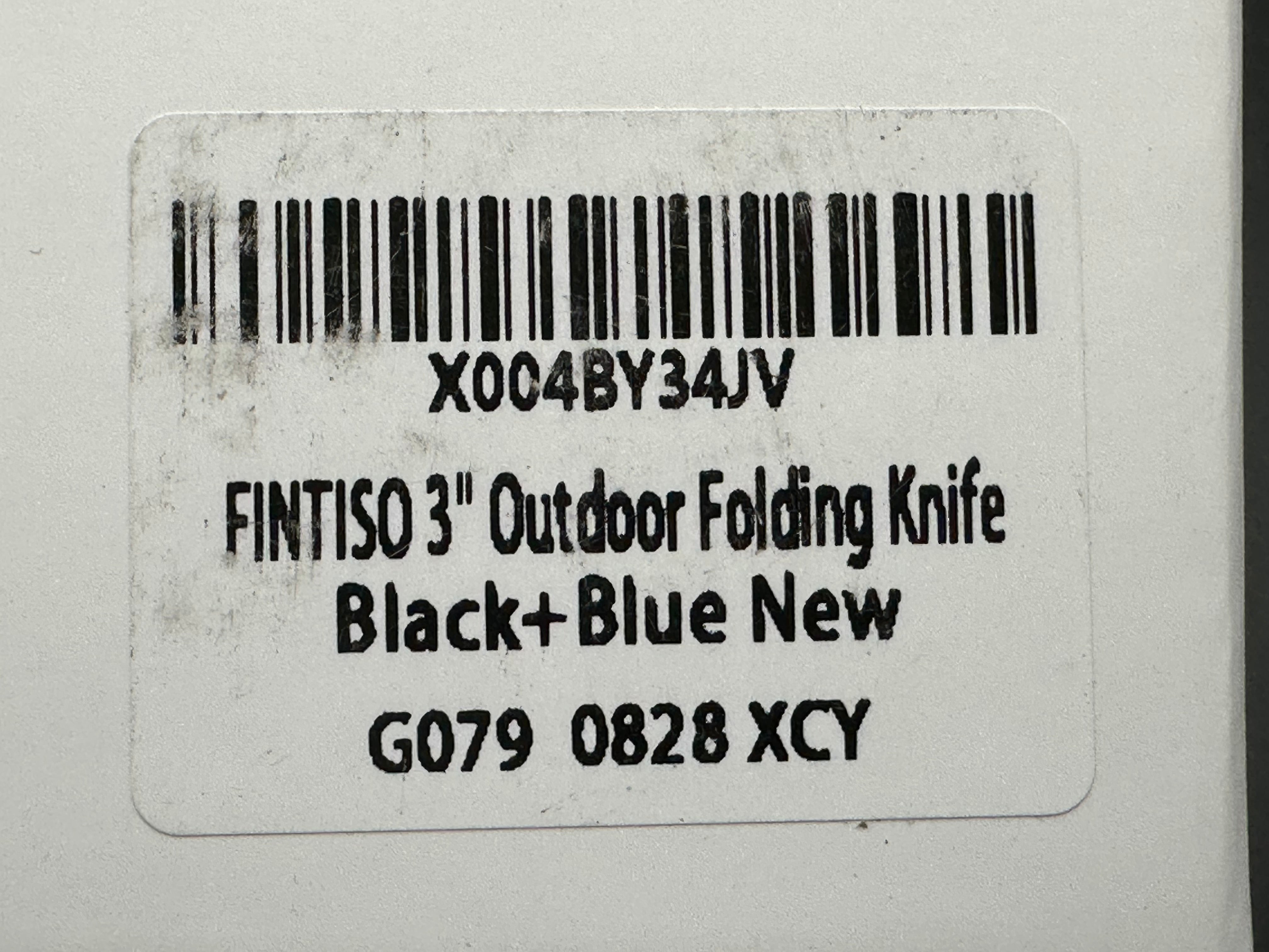 FINTISO Parrot blue/black G10 handle w/14C28N blade