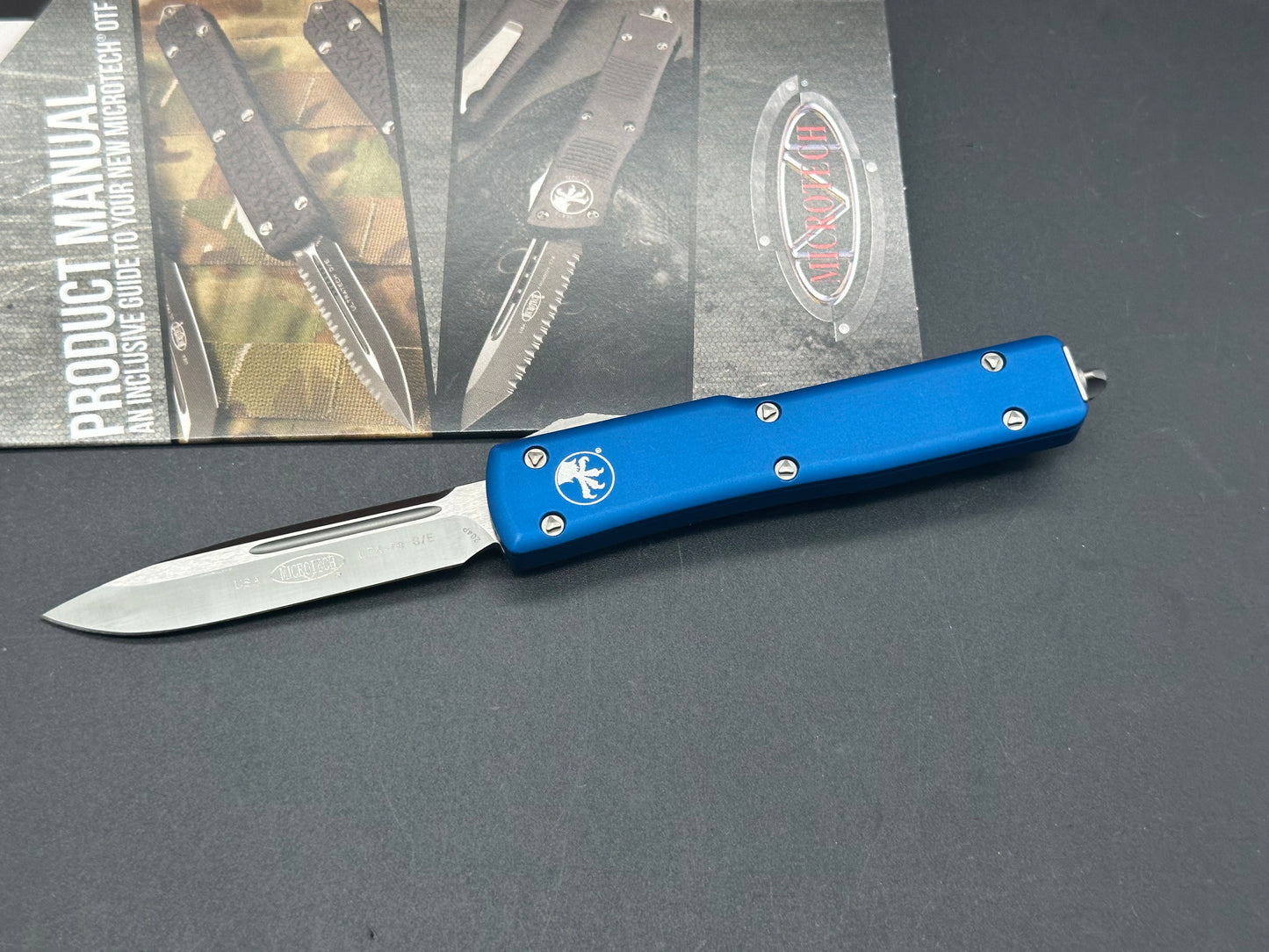 Microtech UTX-70 S/E OTF Automatic Knife Blue (2.4" Satin)