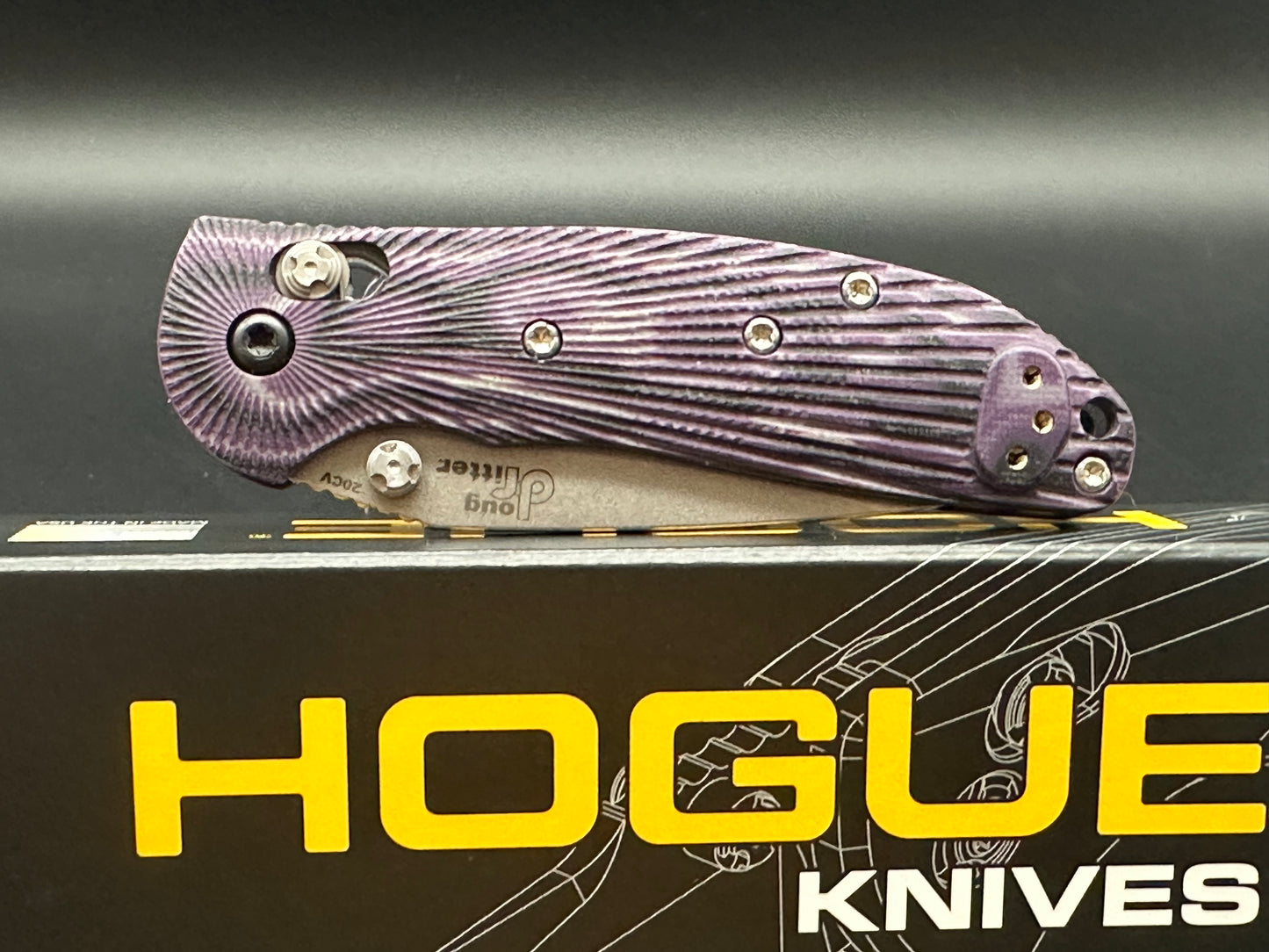 Hogue Doug Ritter Mini-RSK® MK1-G2 Knifeworks Exclusive - G-Mascus® Purple G-10/Stonewashed