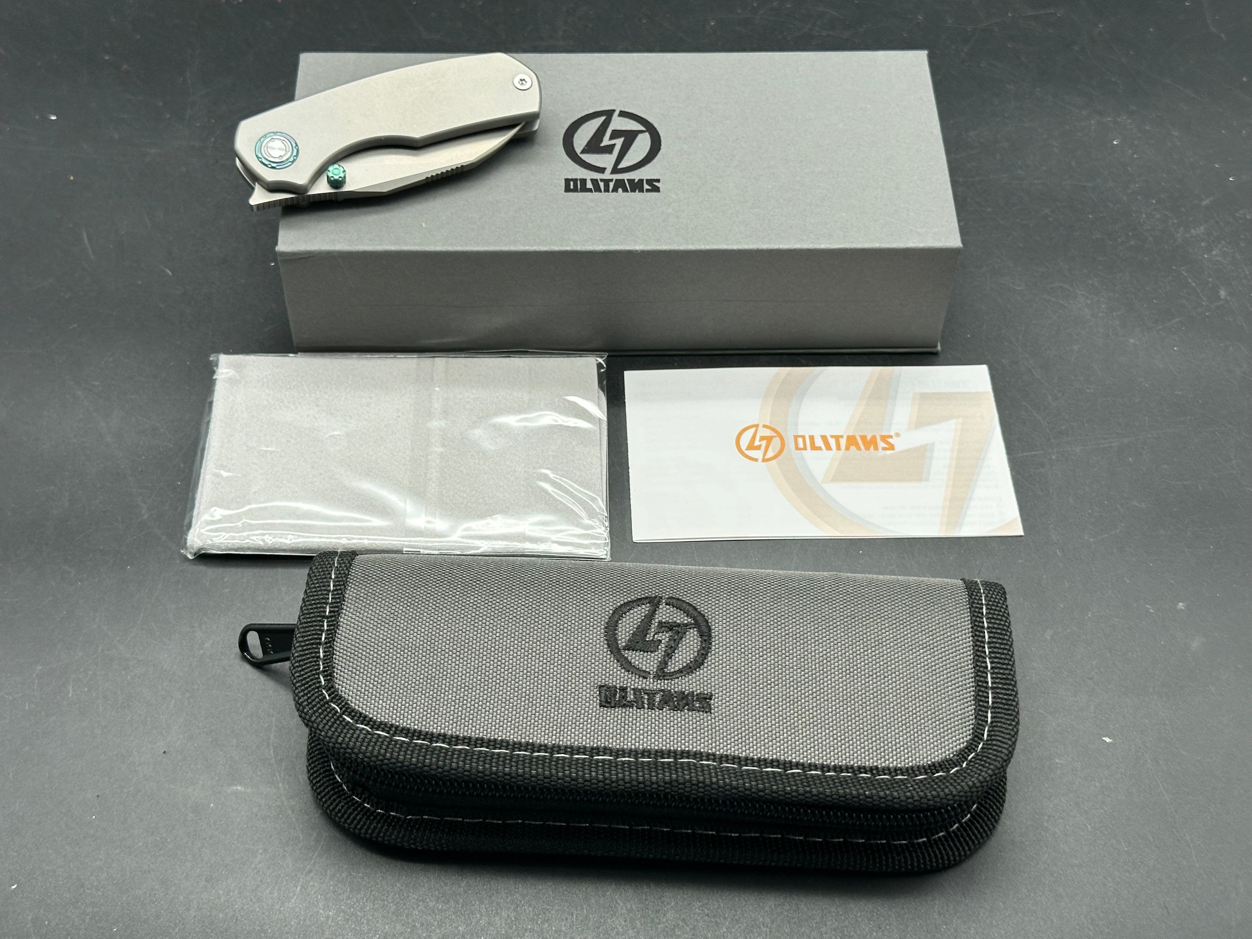 Olitans Mini Ti-Mastiff T074（ 2.36'' + Bohler M390 + Titanium ）