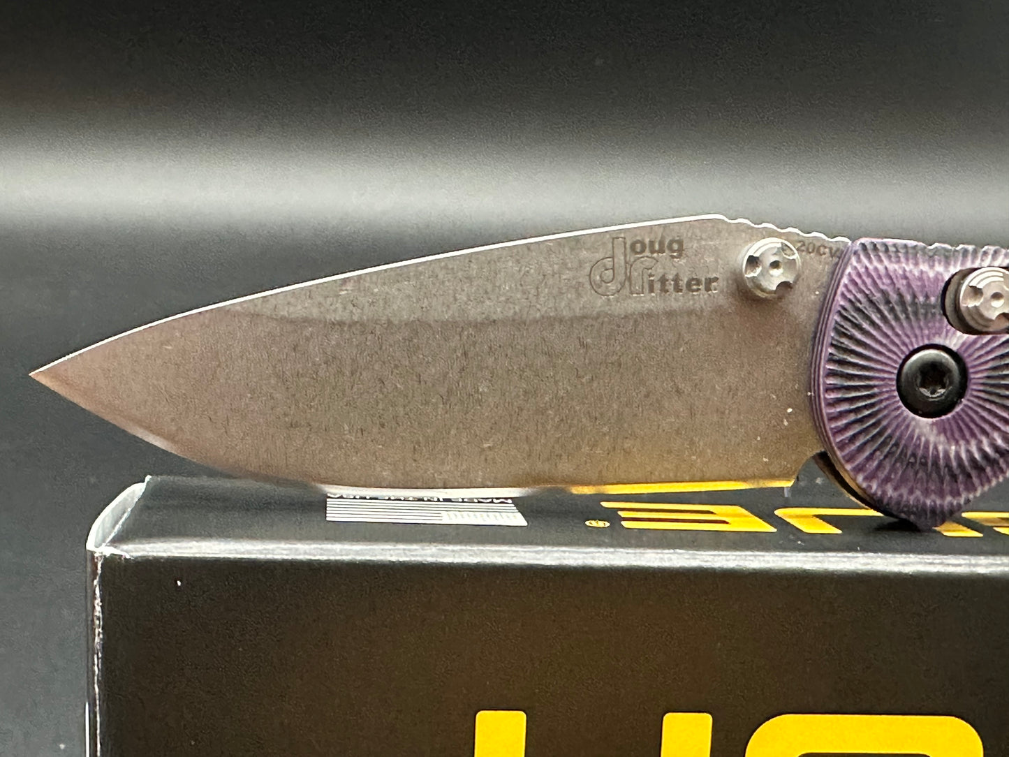 Hogue Doug Ritter Mini-RSK® MK1-G2 Knifeworks Exclusive - G-Mascus® Purple G-10/Stonewashed