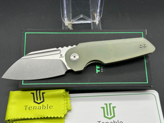 TENABLE RAFE L FOLDING KNIFE JADE G10 HANDLE 14C28N PLAIN EDGE