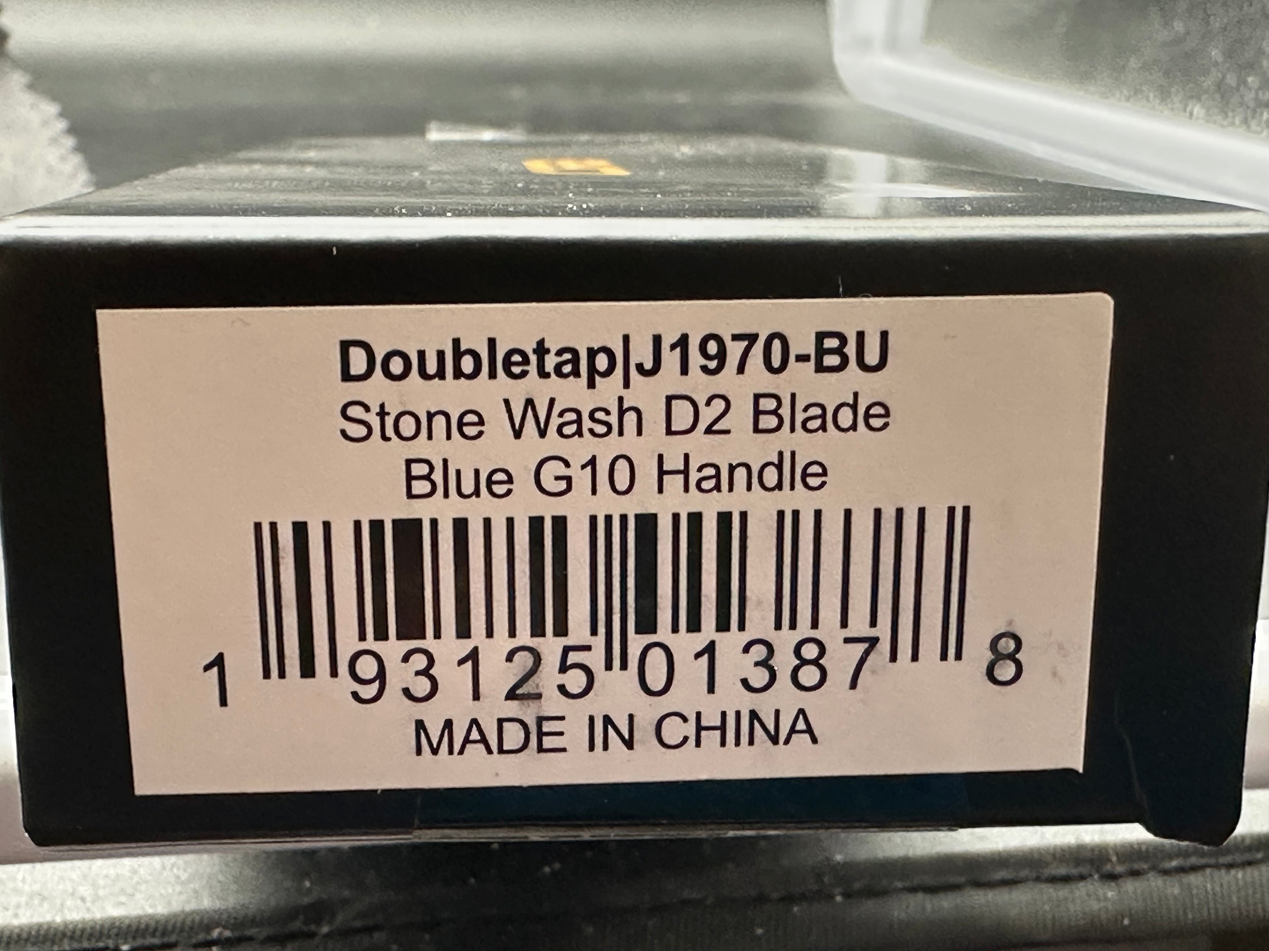 CJRB DOUBLETAP FOLDING KNIFE BLUE G10 HANDLE D2 DROP POINT