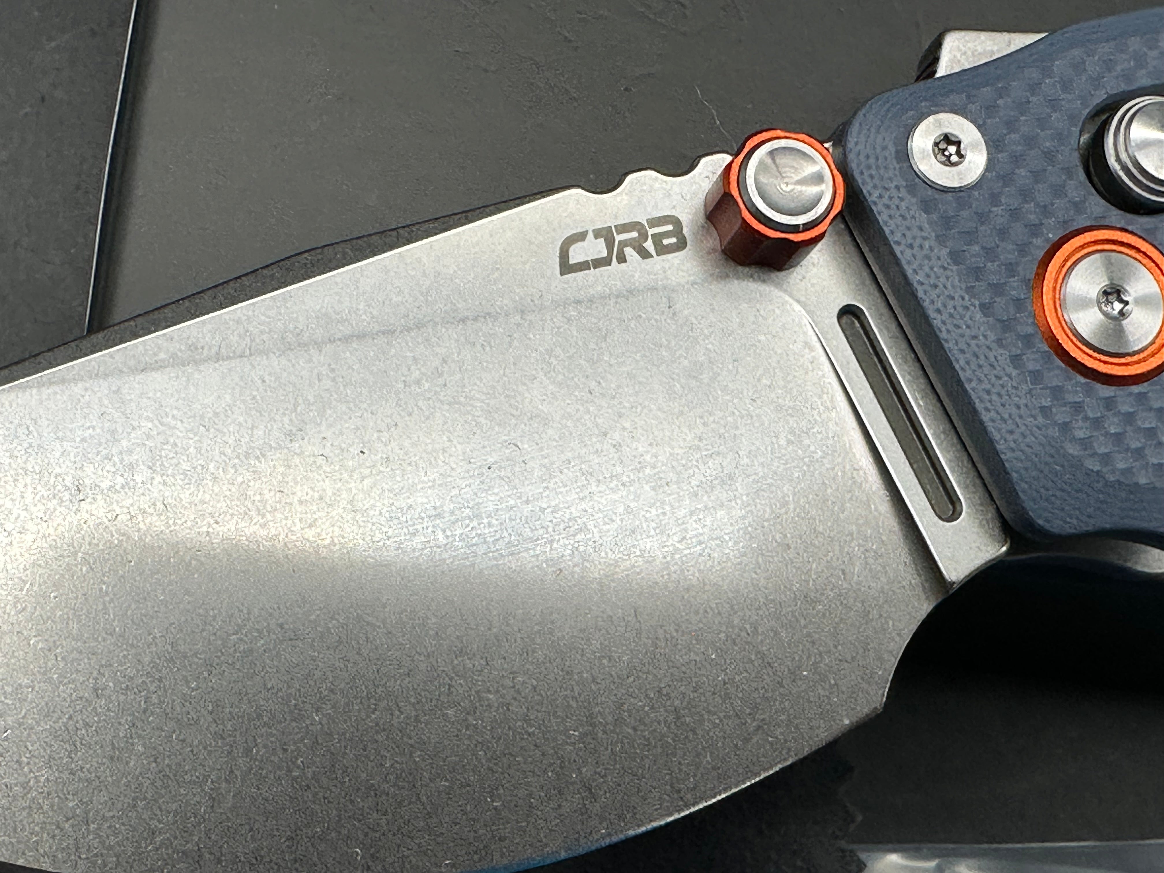 CJRB DOUBLETAP FOLDING KNIFE BLUE G10 HANDLE D2 DROP POINT
