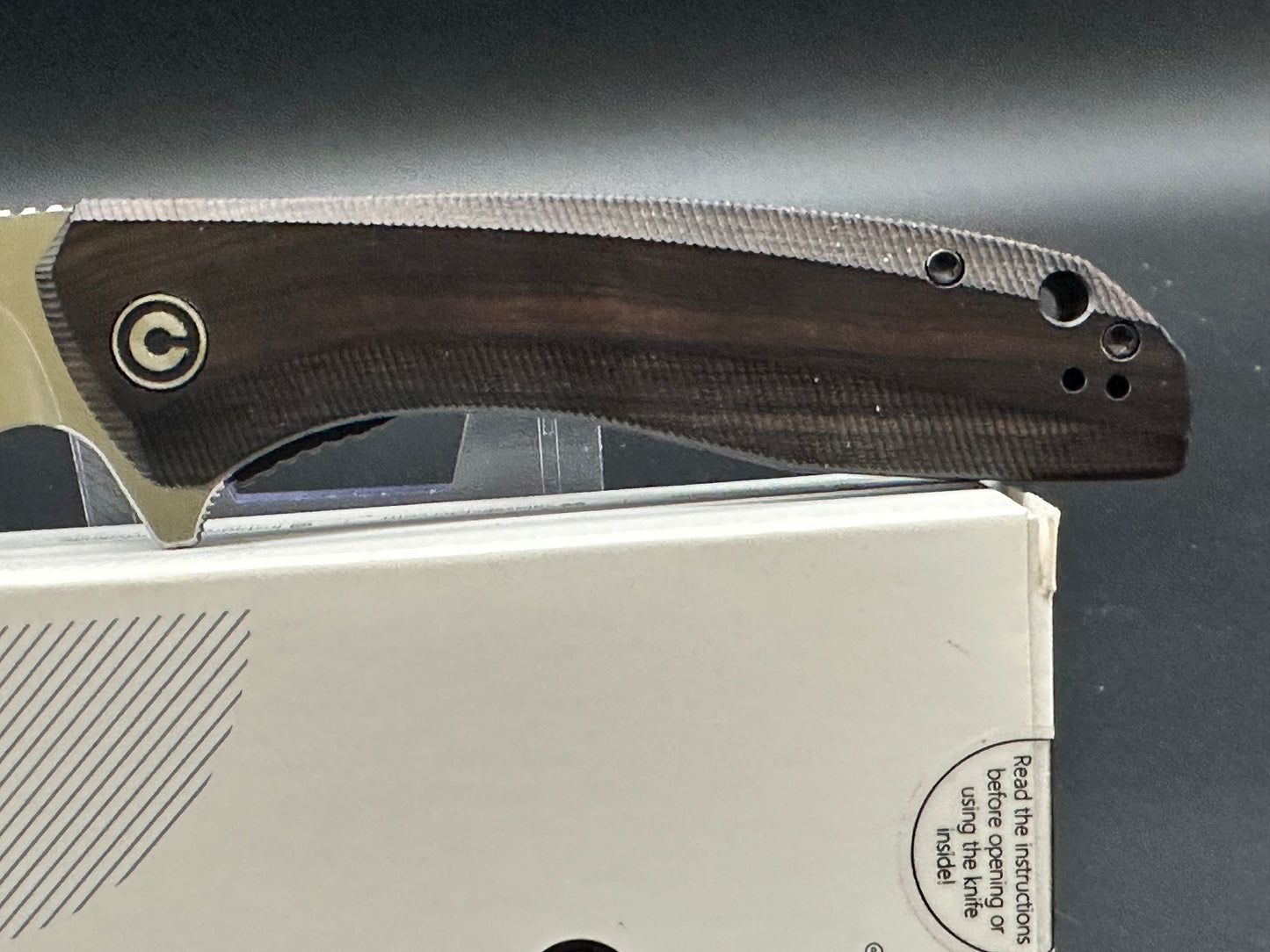 CIVIVI Baklash Flipper Liner Lock Knife Ebony Wood