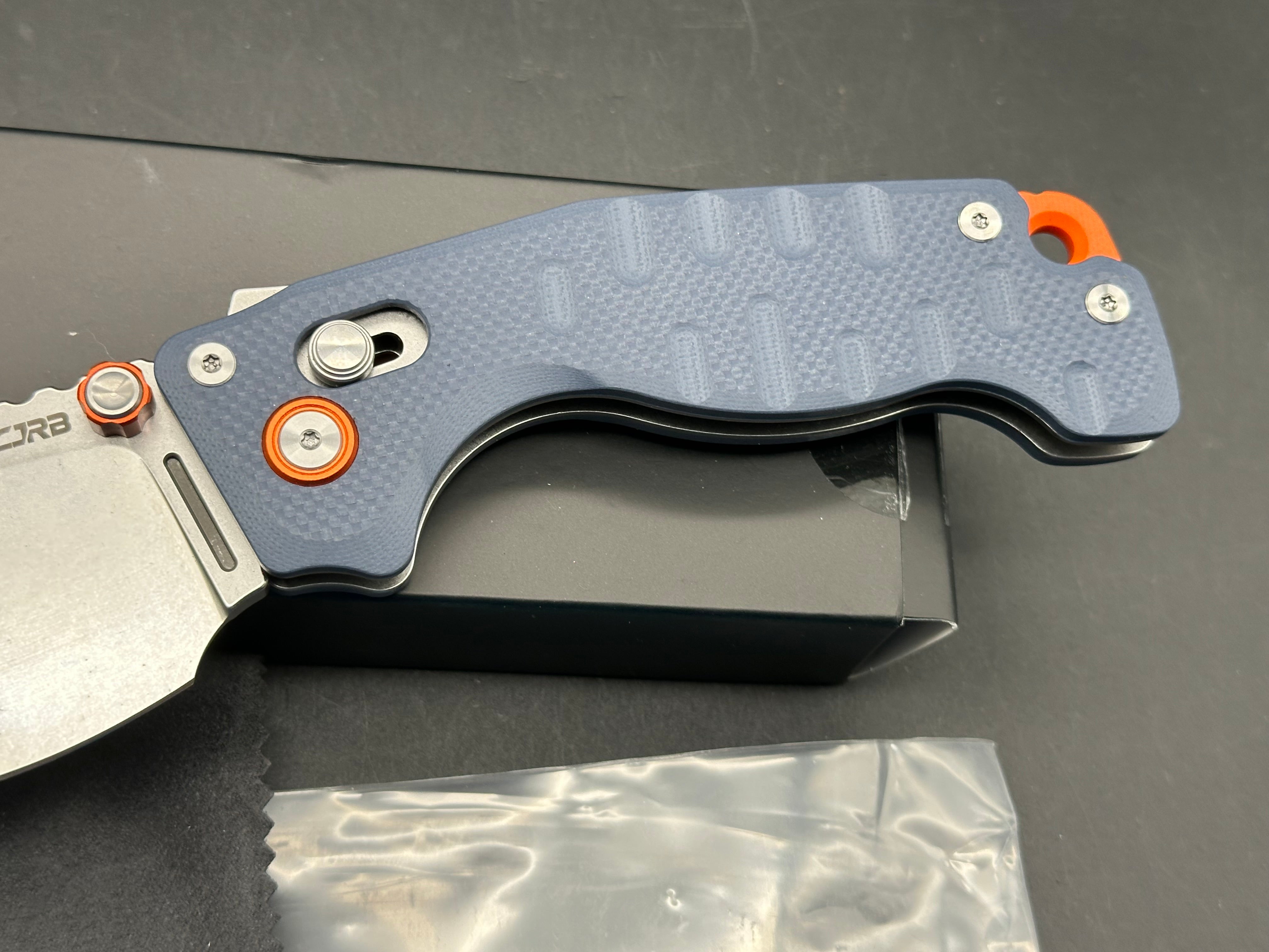 CJRB DOUBLETAP FOLDING KNIFE BLUE G10 HANDLE D2 DROP POINT