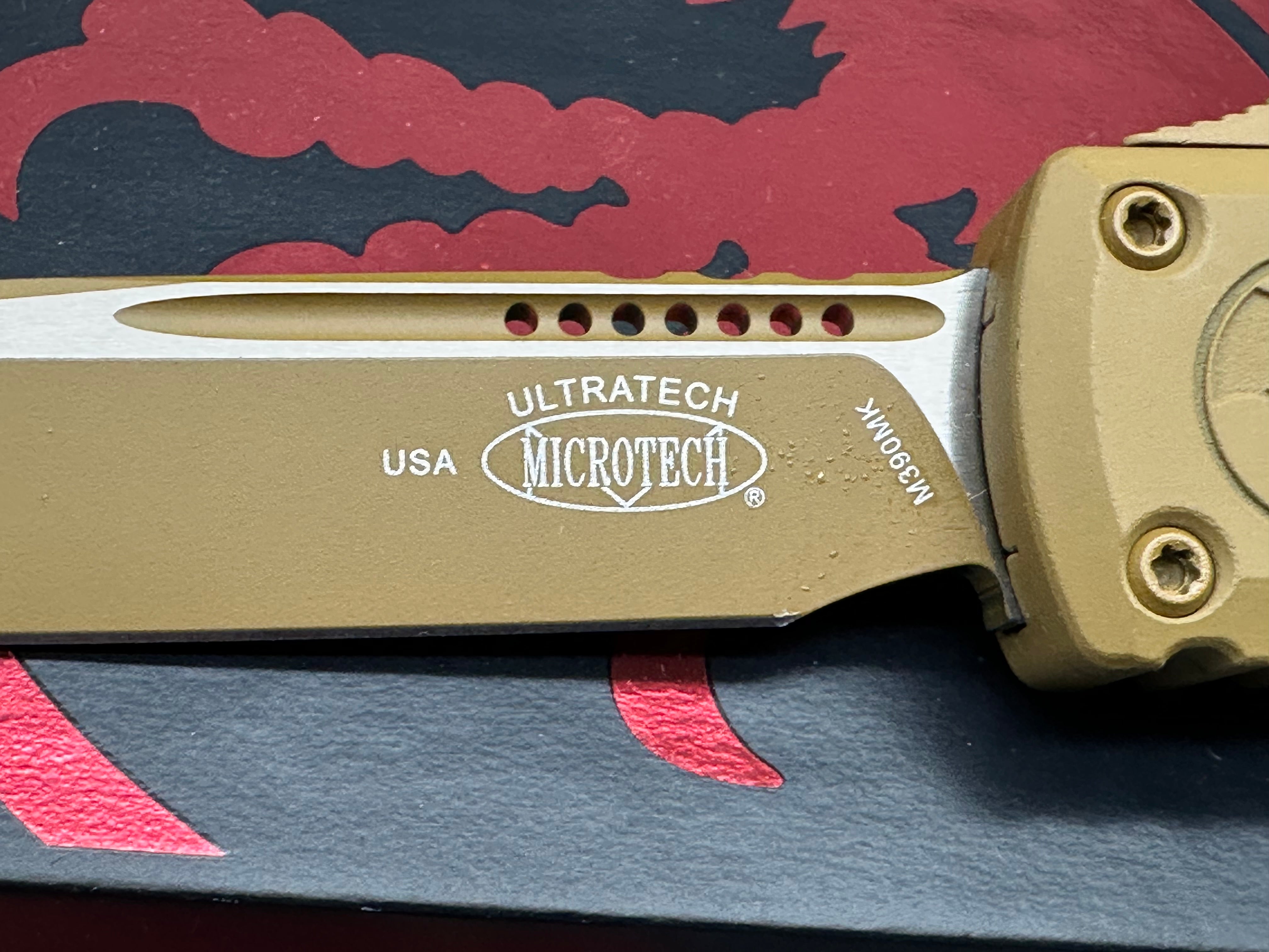 MICROTECH (Zero Blade Play) ULTRATECH ZBP OTF AUTOMATIC KNIFE CERAKOTE TAN