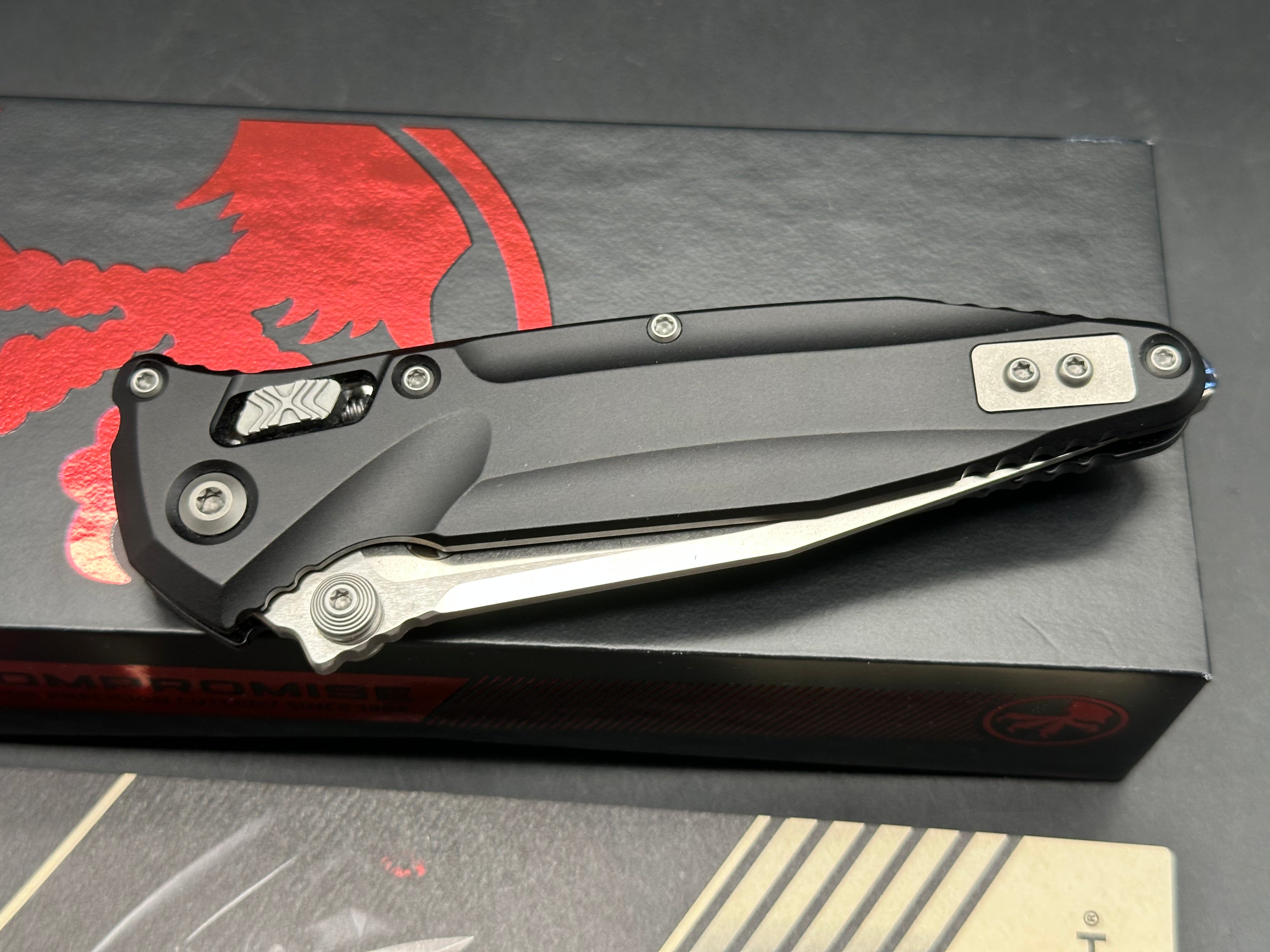 Microtech Socom Delta RAM-LOK S/E Stonewash standard with black Aluminum  handle