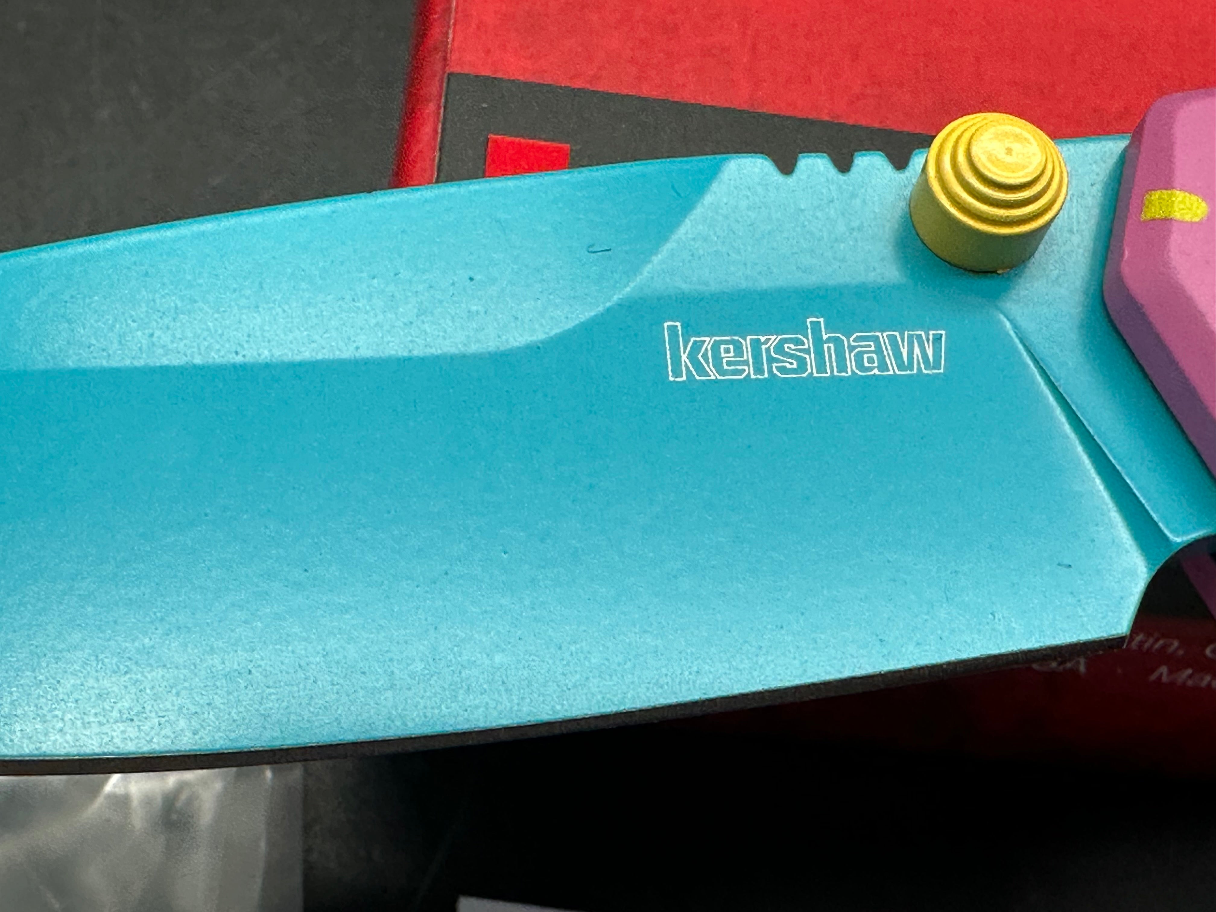 Kershaw Iridium DuraLock Knife Dessert Warrior (3.5" Blue) Donut
