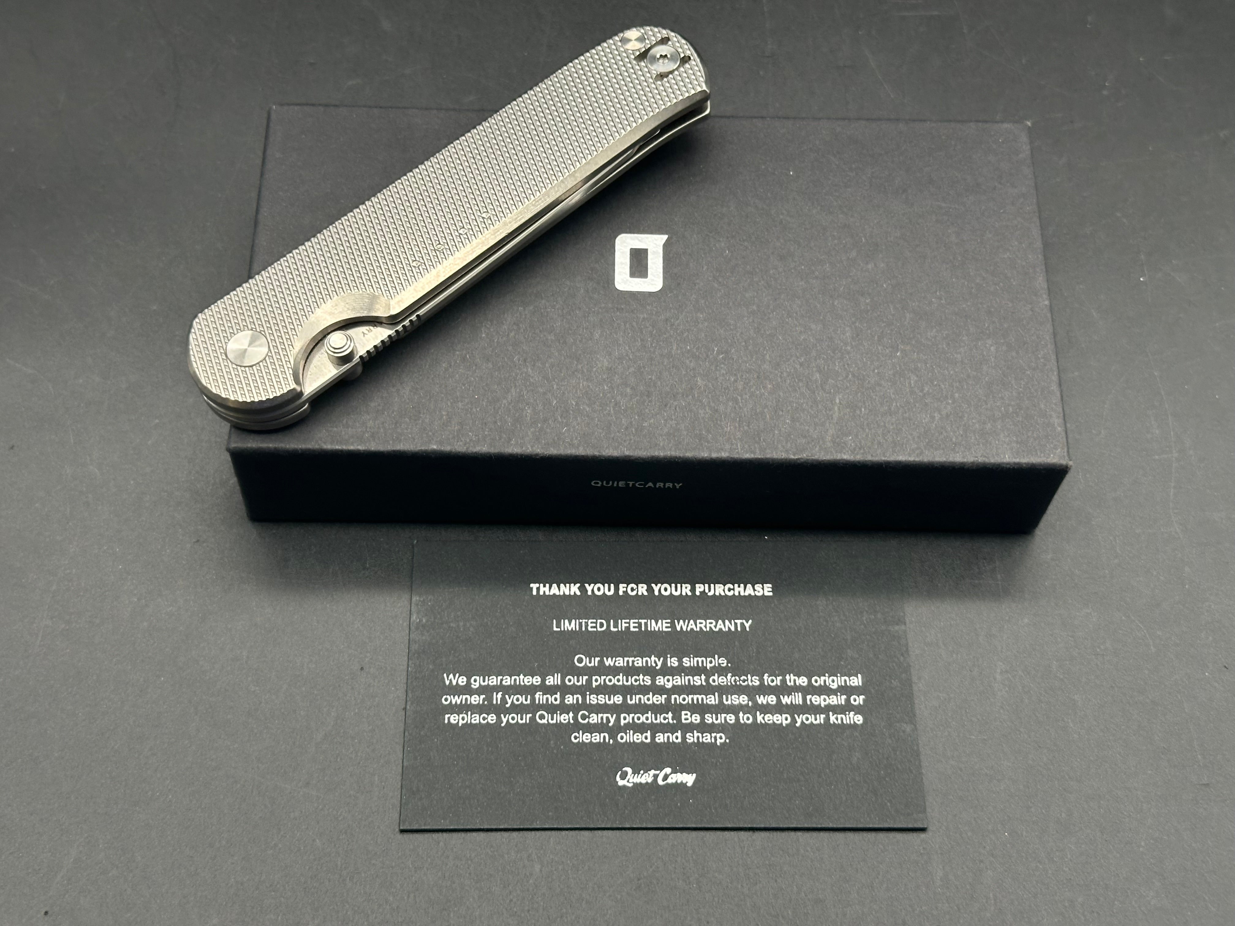 Quiet Carry Waypoint titanium handle w/Vanax blade
