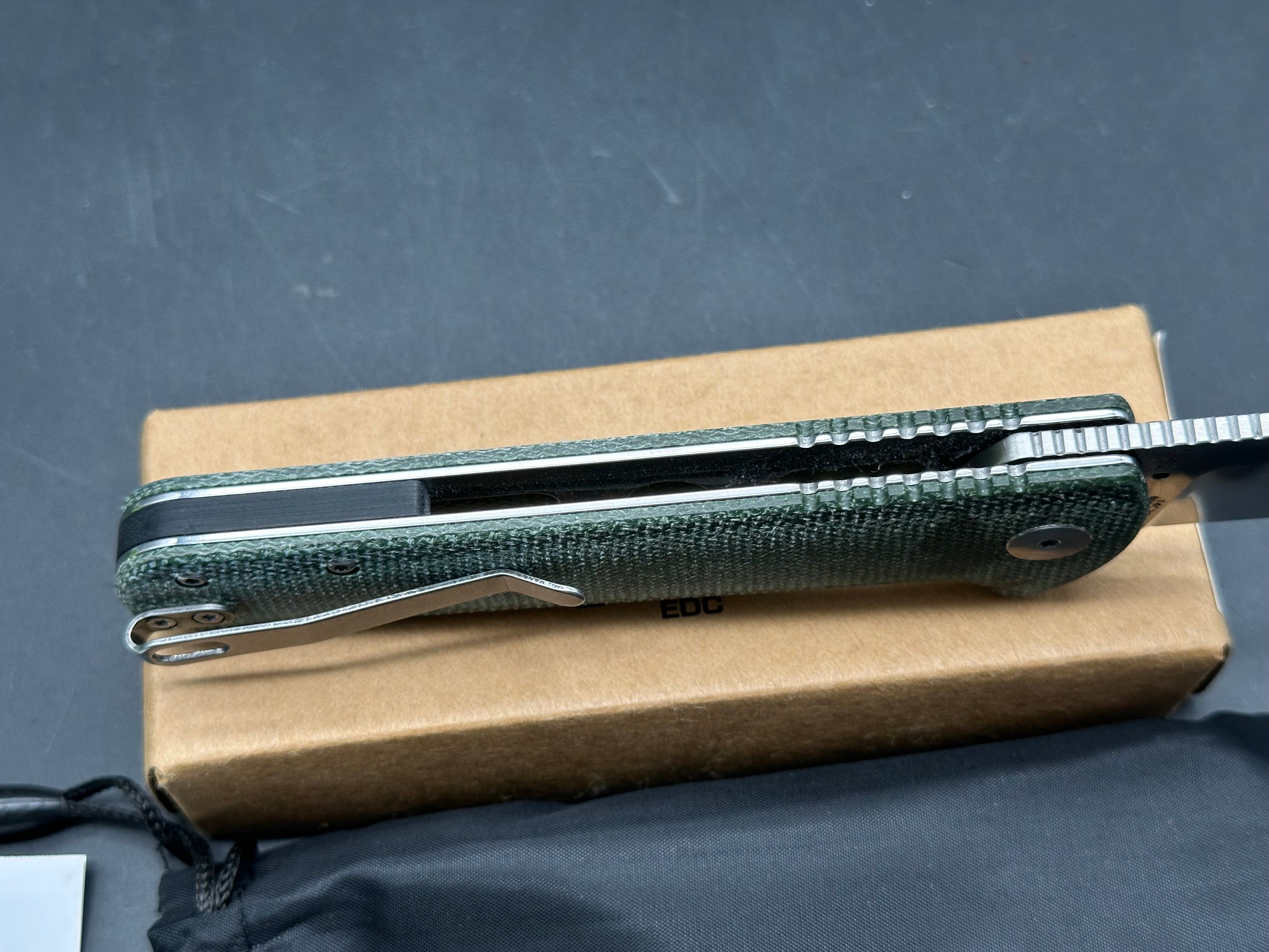 Beyond EDC - Slim 14C28N Green Micarta