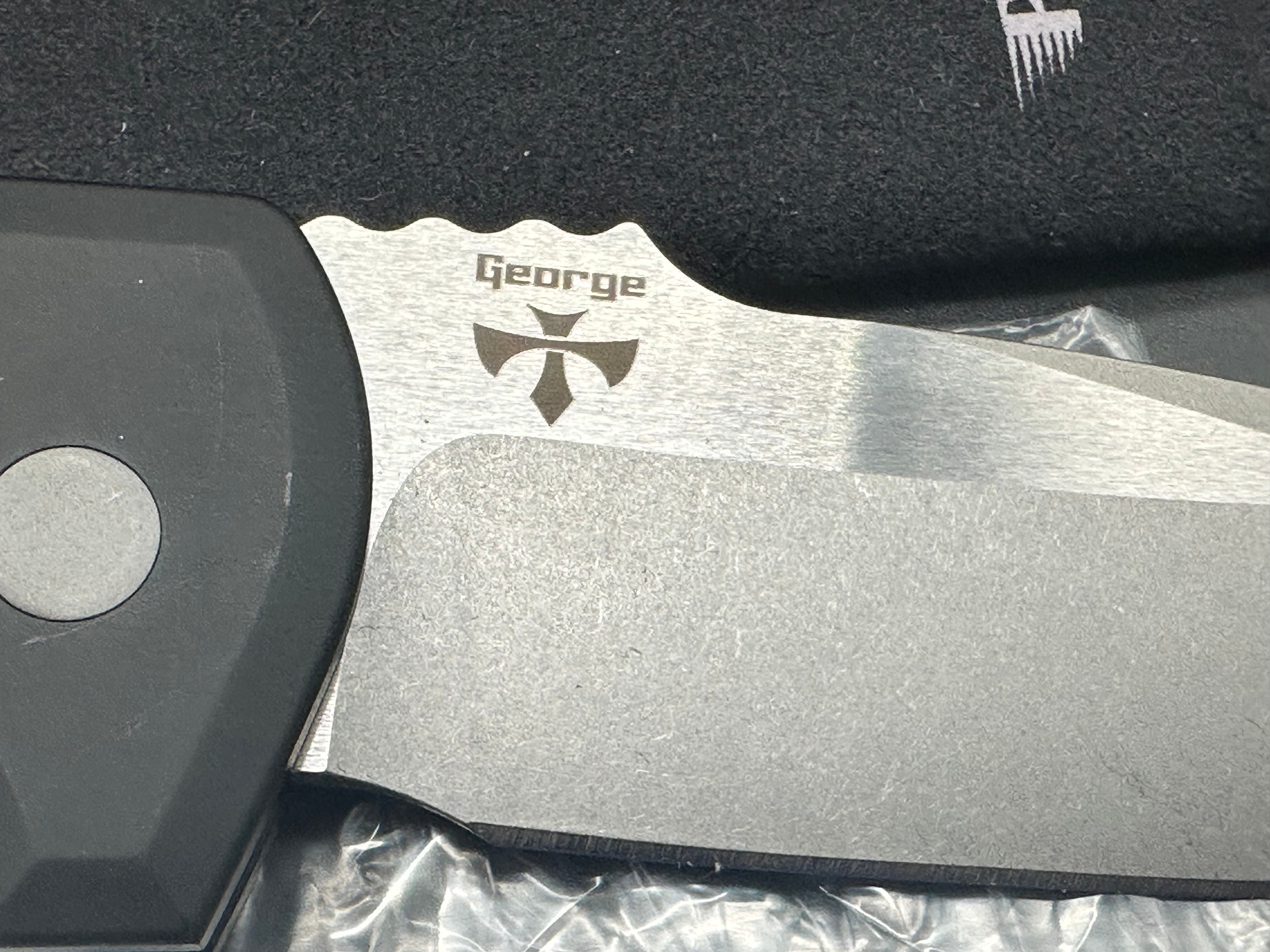 Protech RockEye black aluminum handle w/S35VN stonewashed blade