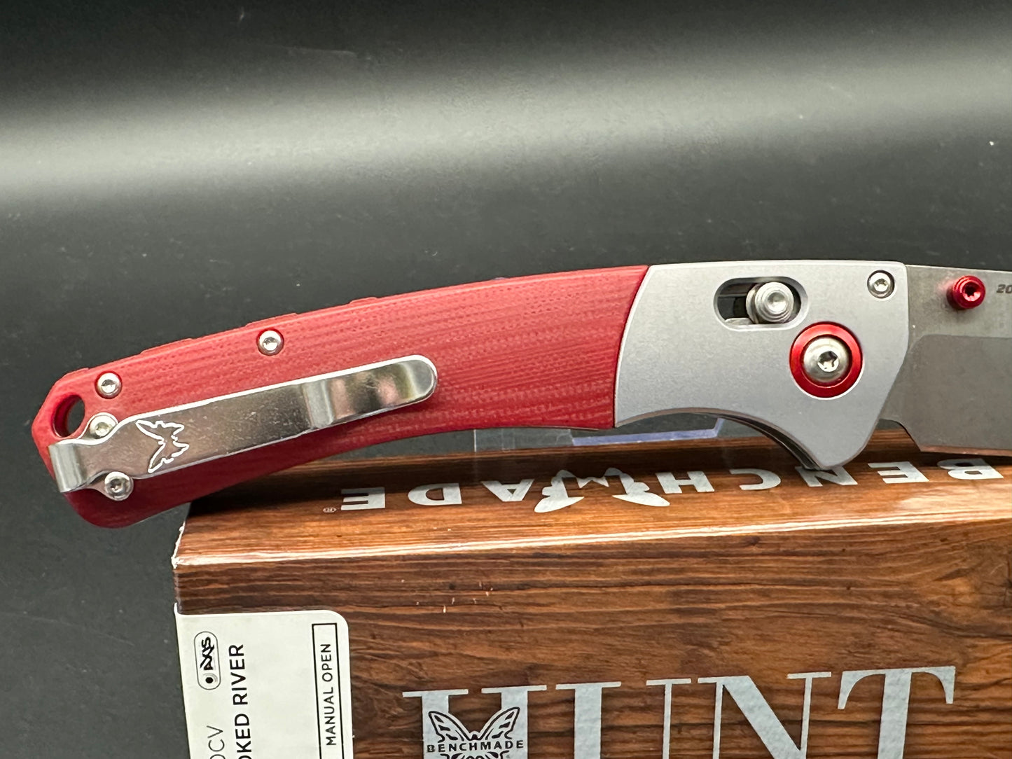 Benchmade Crooked River custom order red G10 & 20CV