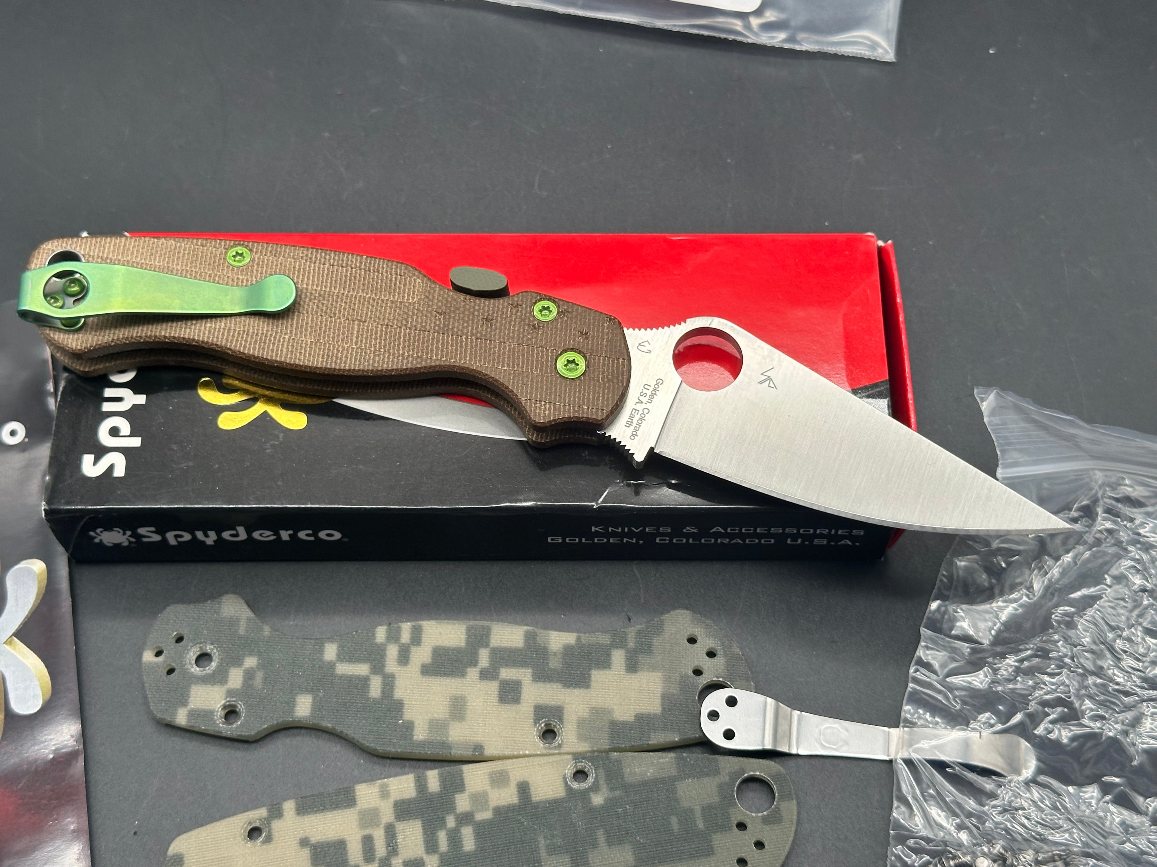 Spyderco Paramilitary 2 W/Micarta Scales S30V blade