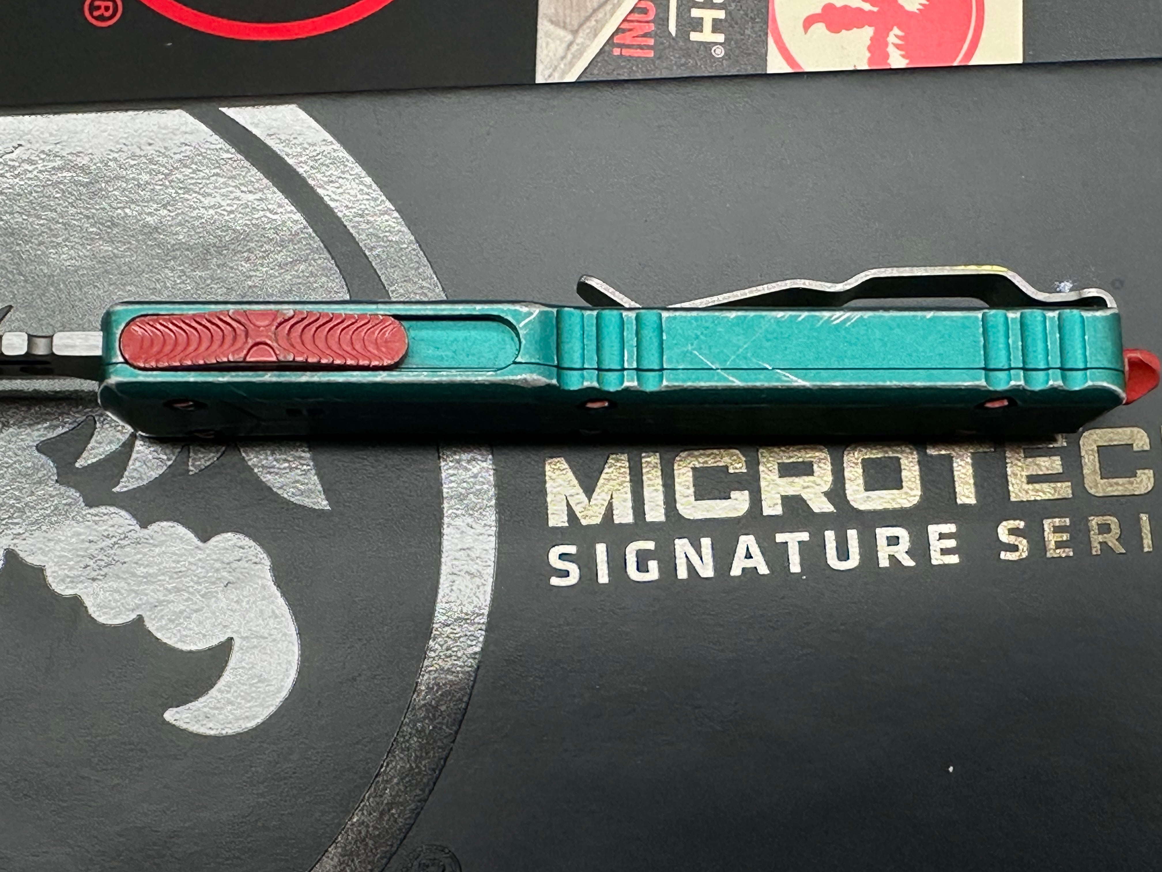 Microtech UTX-70 Warhound Bounty Hunter Green Automatic #026