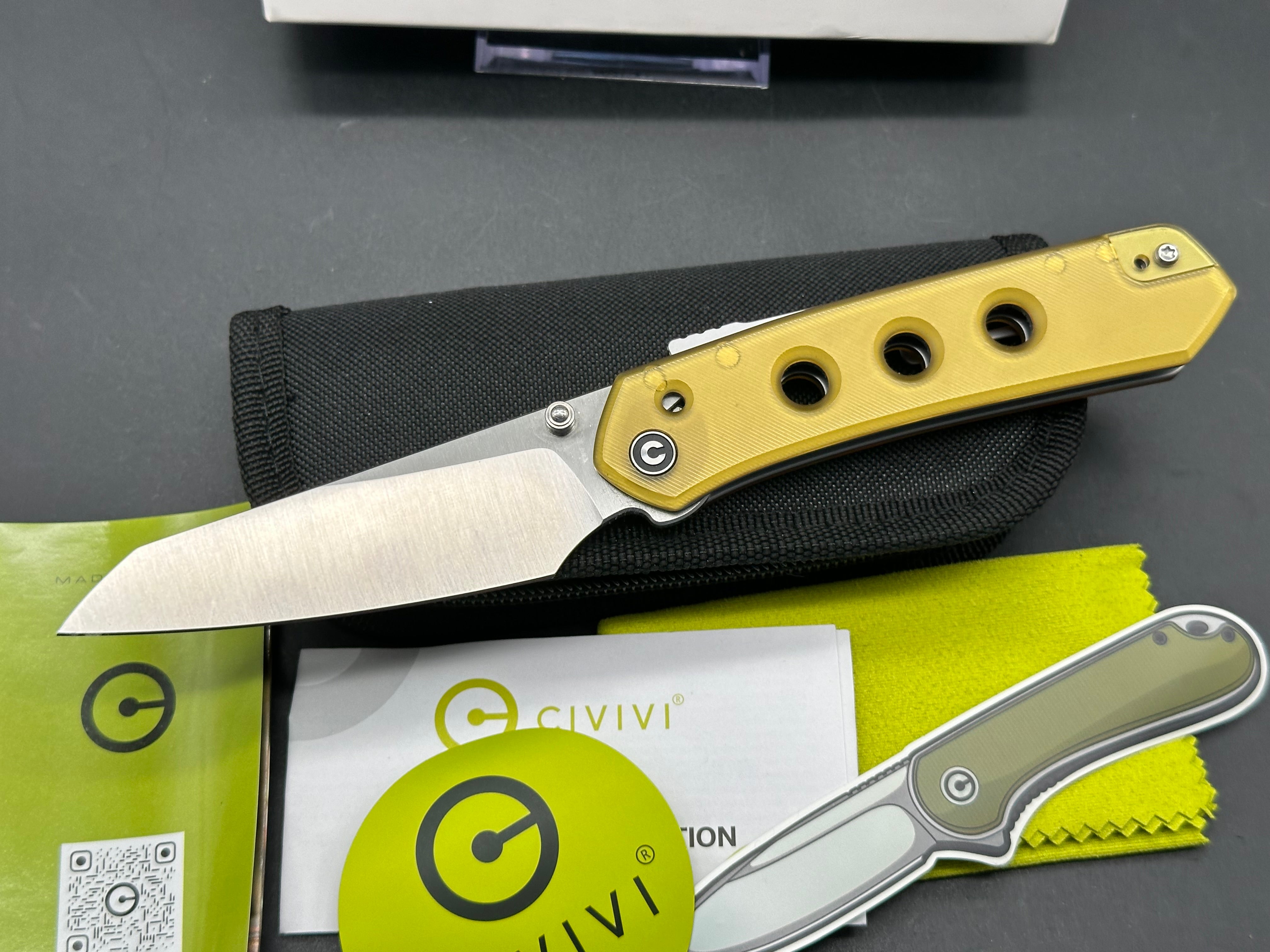 CIVIVI VISION FG POLISHED ULTEM HANDLE NITRO-V REVERSE TANTO