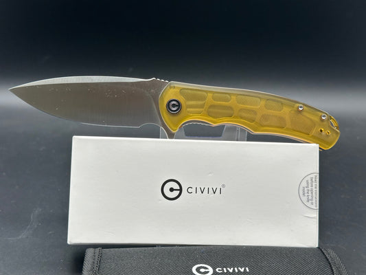 CIVIVI PRAXIS POLISHED ULTEM FOLDING KNIFE 9CR18MOV DROP POINT