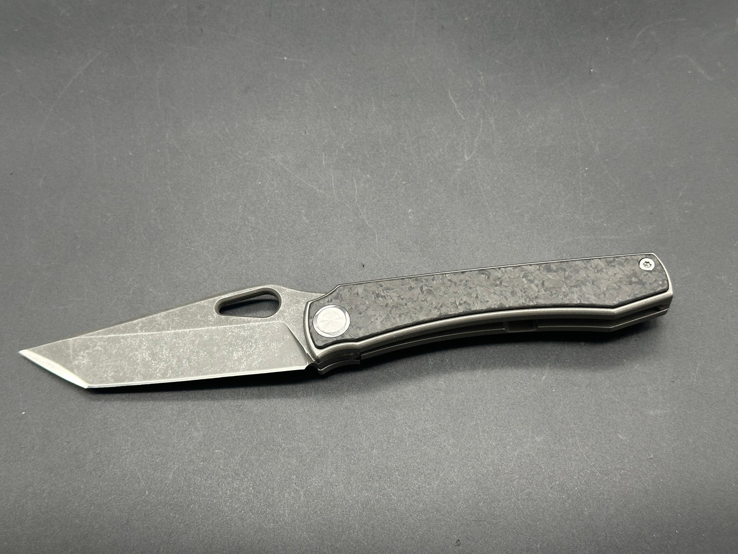 TWOSUN TS136 STINGRAY BLACK MARBLED CARBON FIBER HANDLE M390