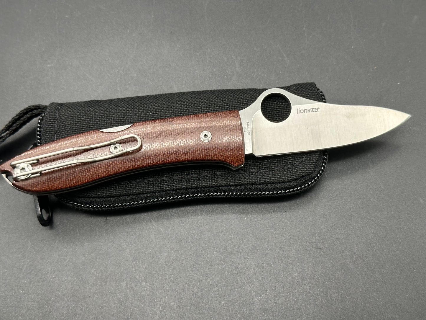 Spyderco SpyOpera Lockback Knife Brown Canvas Micarta