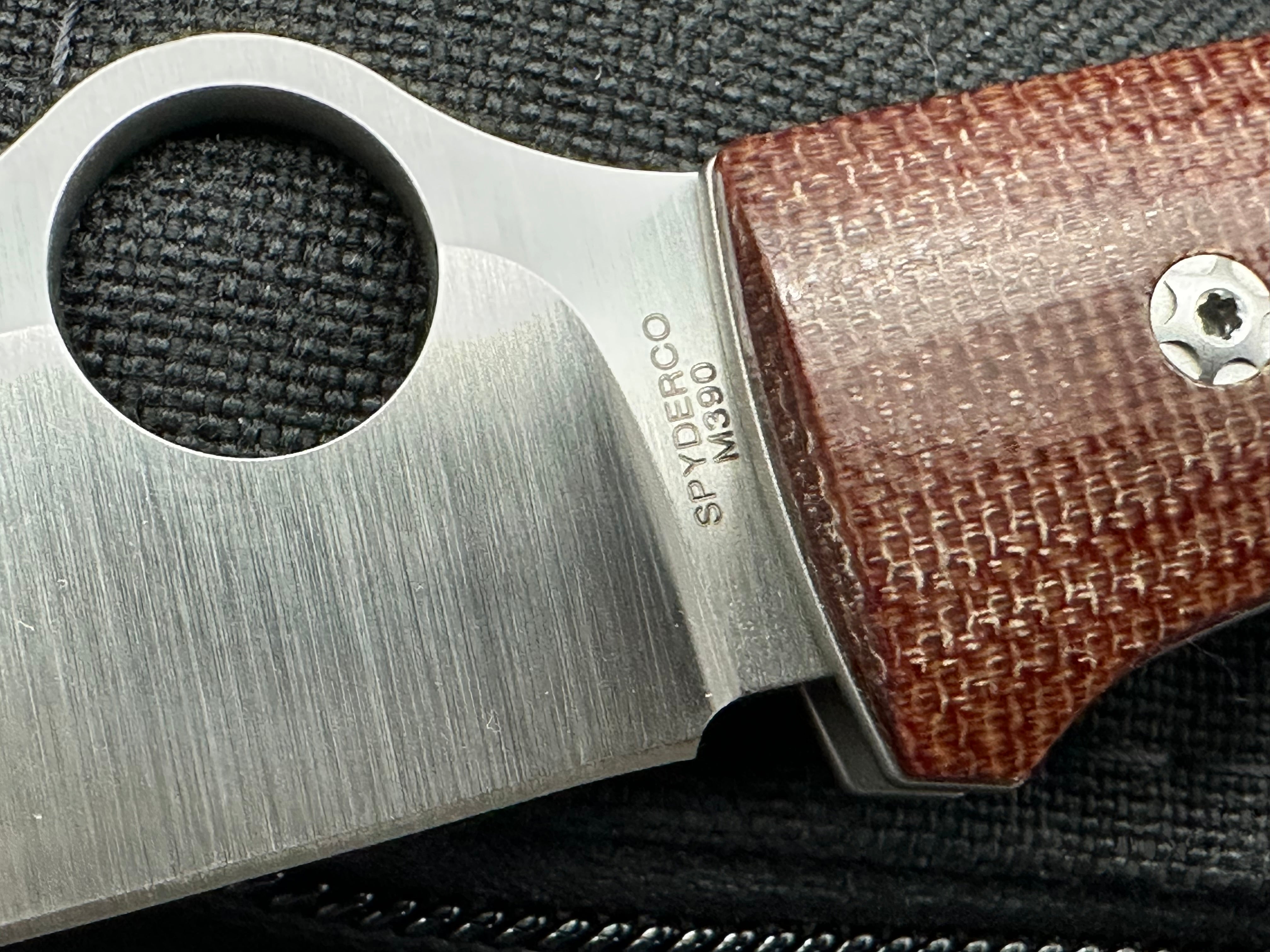 Spyderco SpyOpera Lockback Knife Brown Canvas Micarta