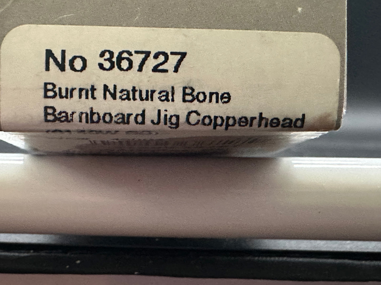 W.R. Case & Sons #36727 Copperhead burnt natural bone barnboard jig scales