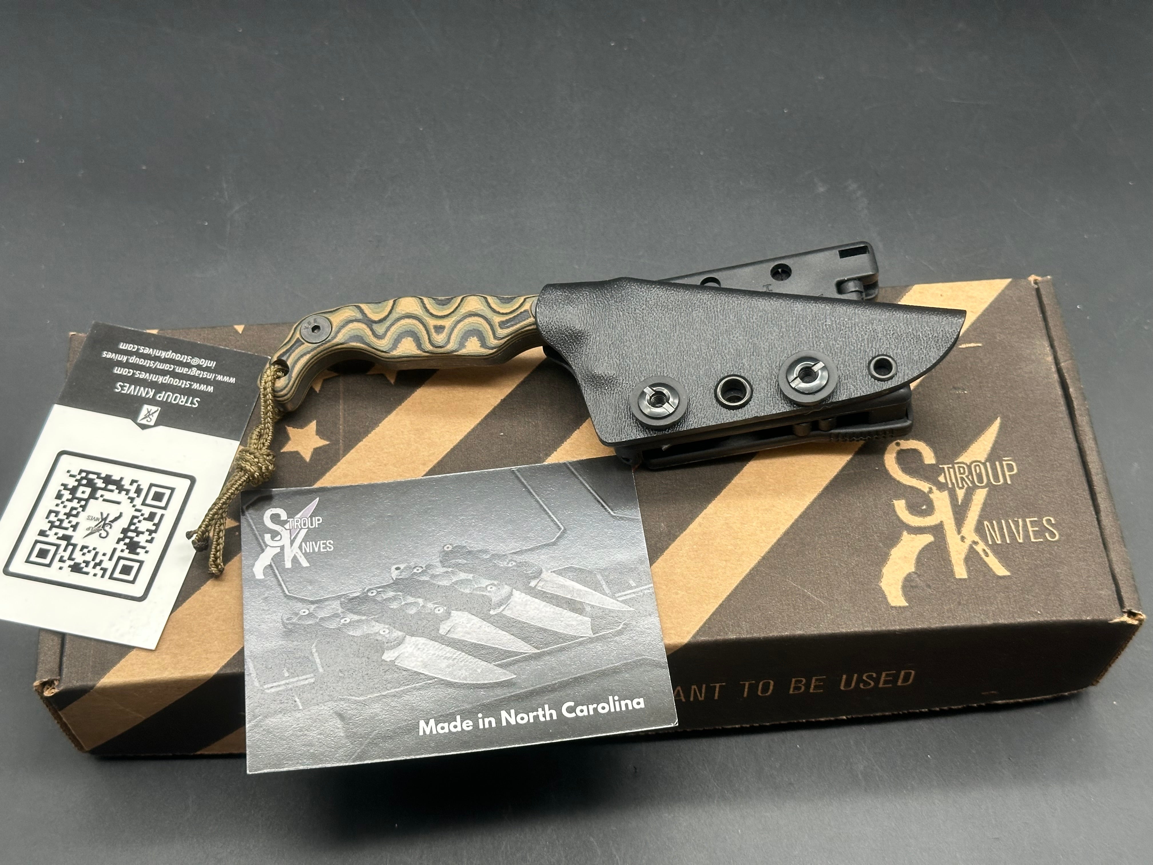 Stroup Knives Mini Fix Camo G-10