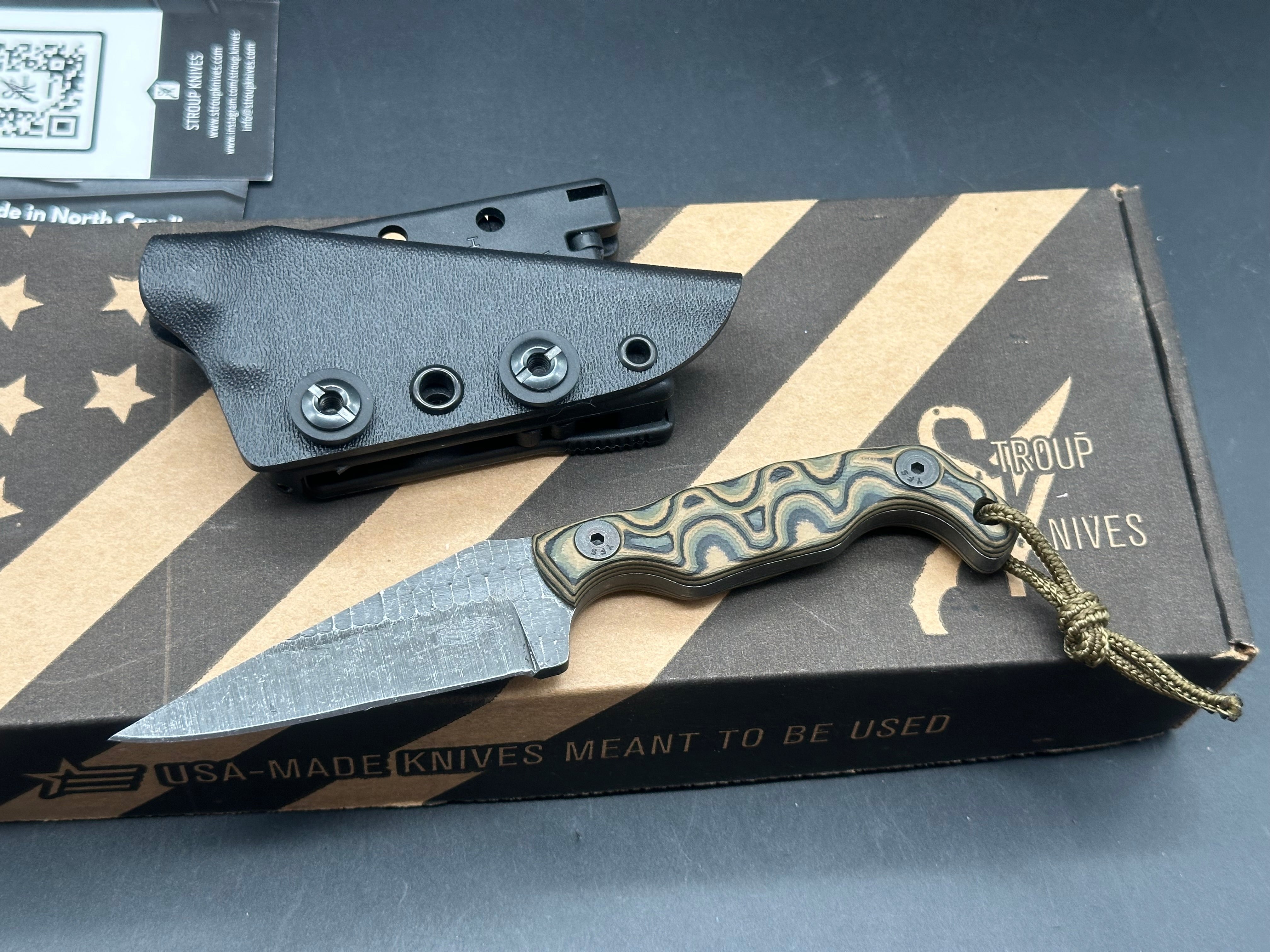 Stroup Knives Mini Fix Camo G-10