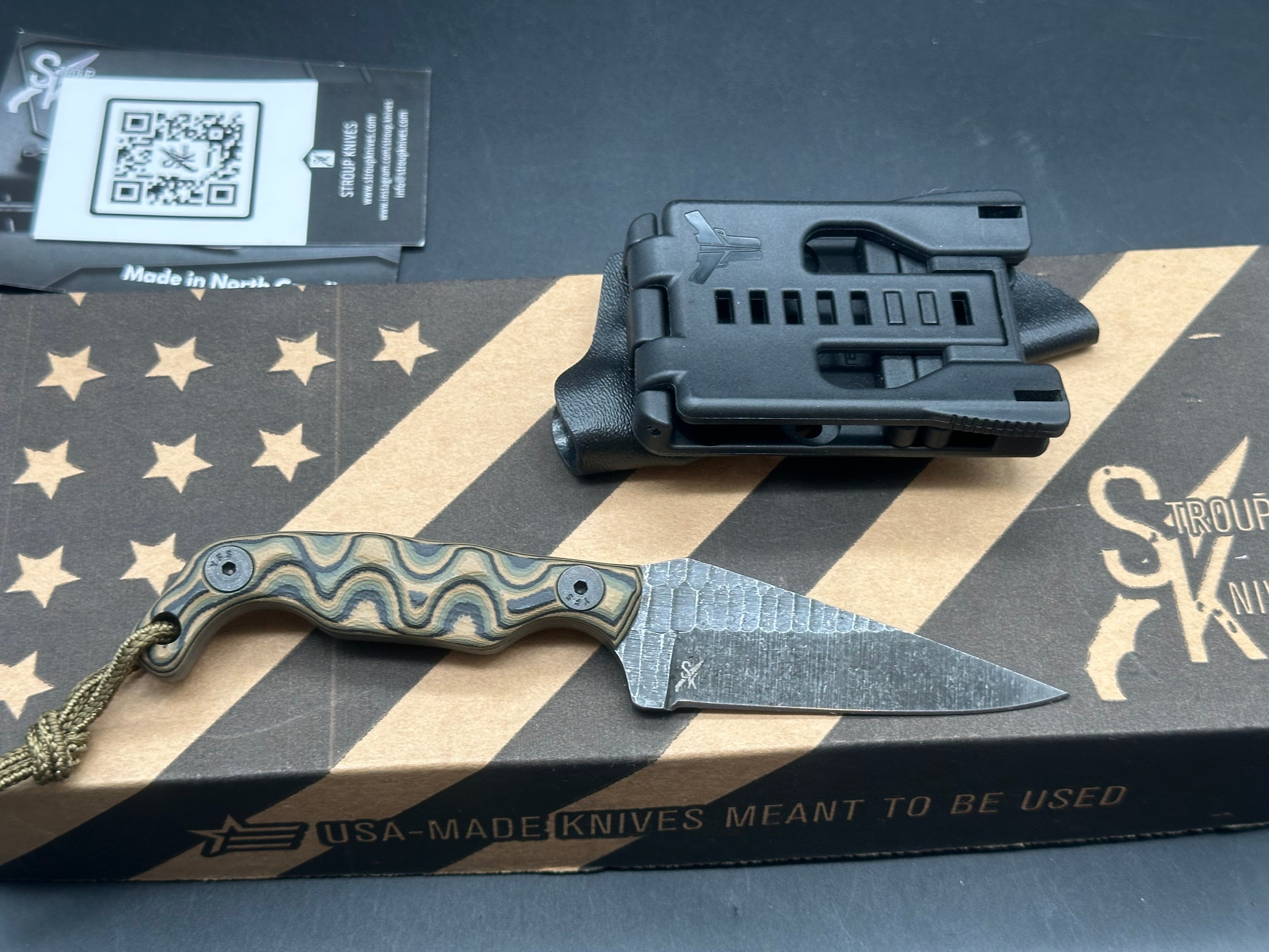 Stroup Knives Mini Fix Camo G-10