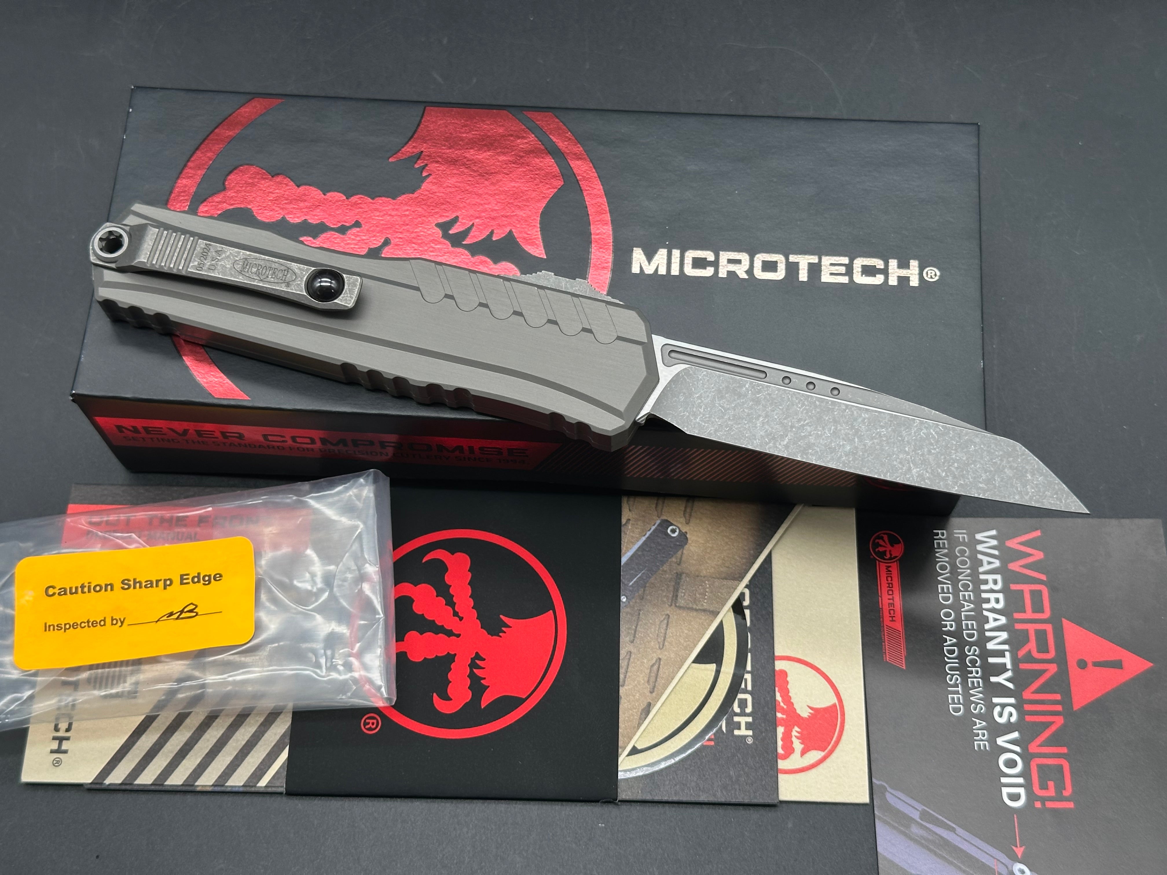 Microtech Cypher II S/E Natural Clear  Apocalyptic Finish M390MK Wharncliffe Blade