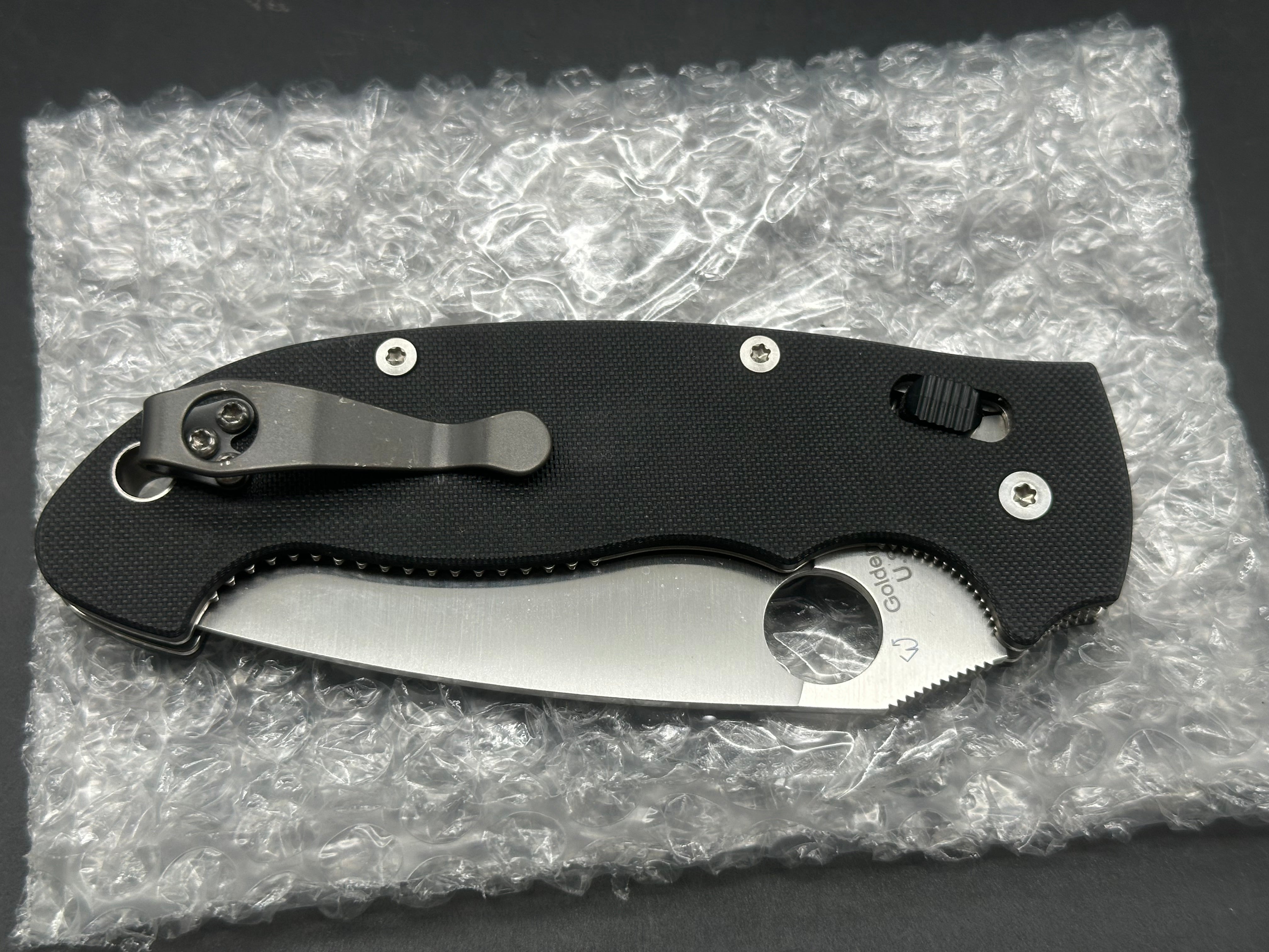 Spyderco Manix XL Black G10 handle