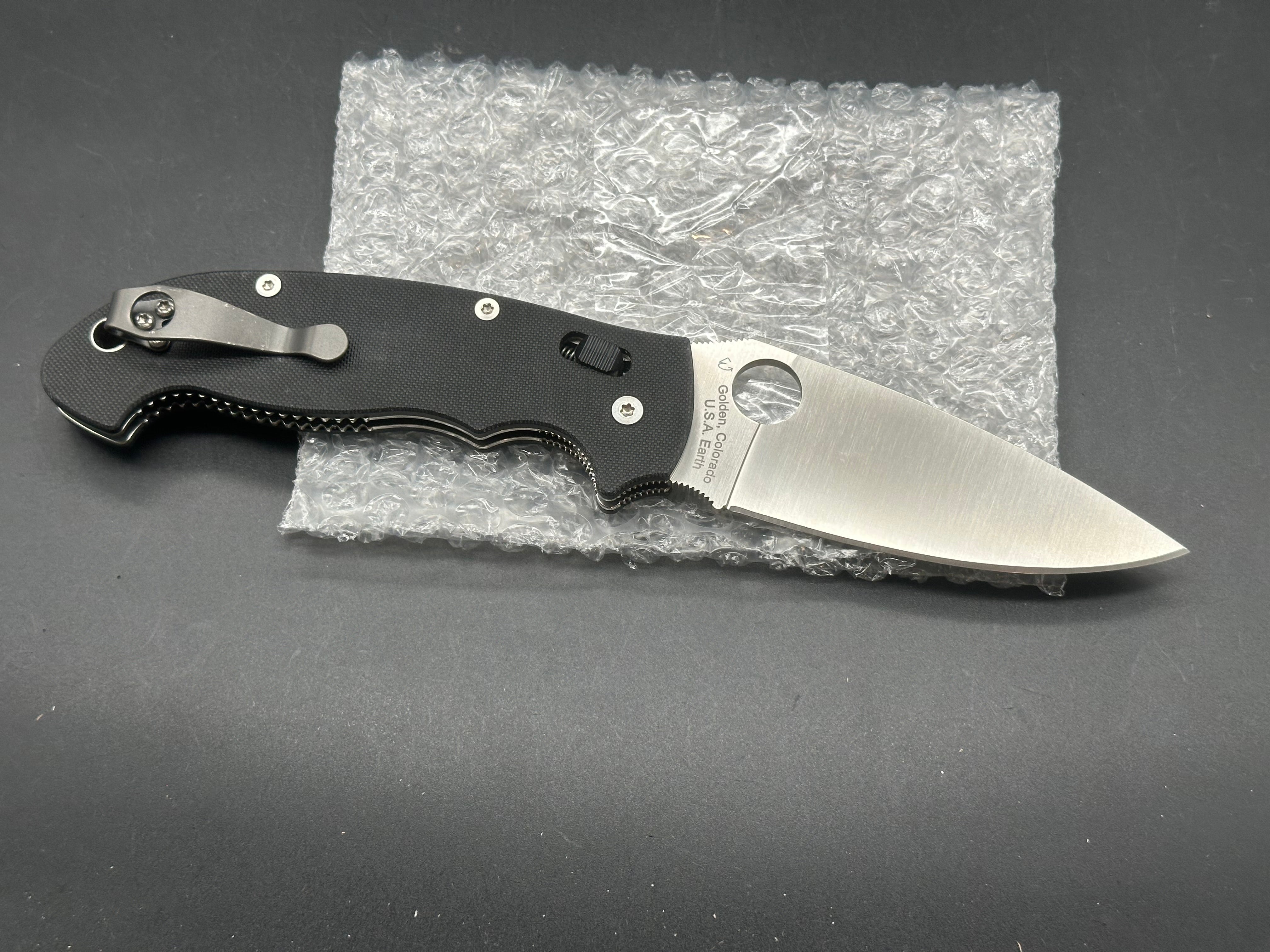 Spyderco Manix XL Black G10 handle