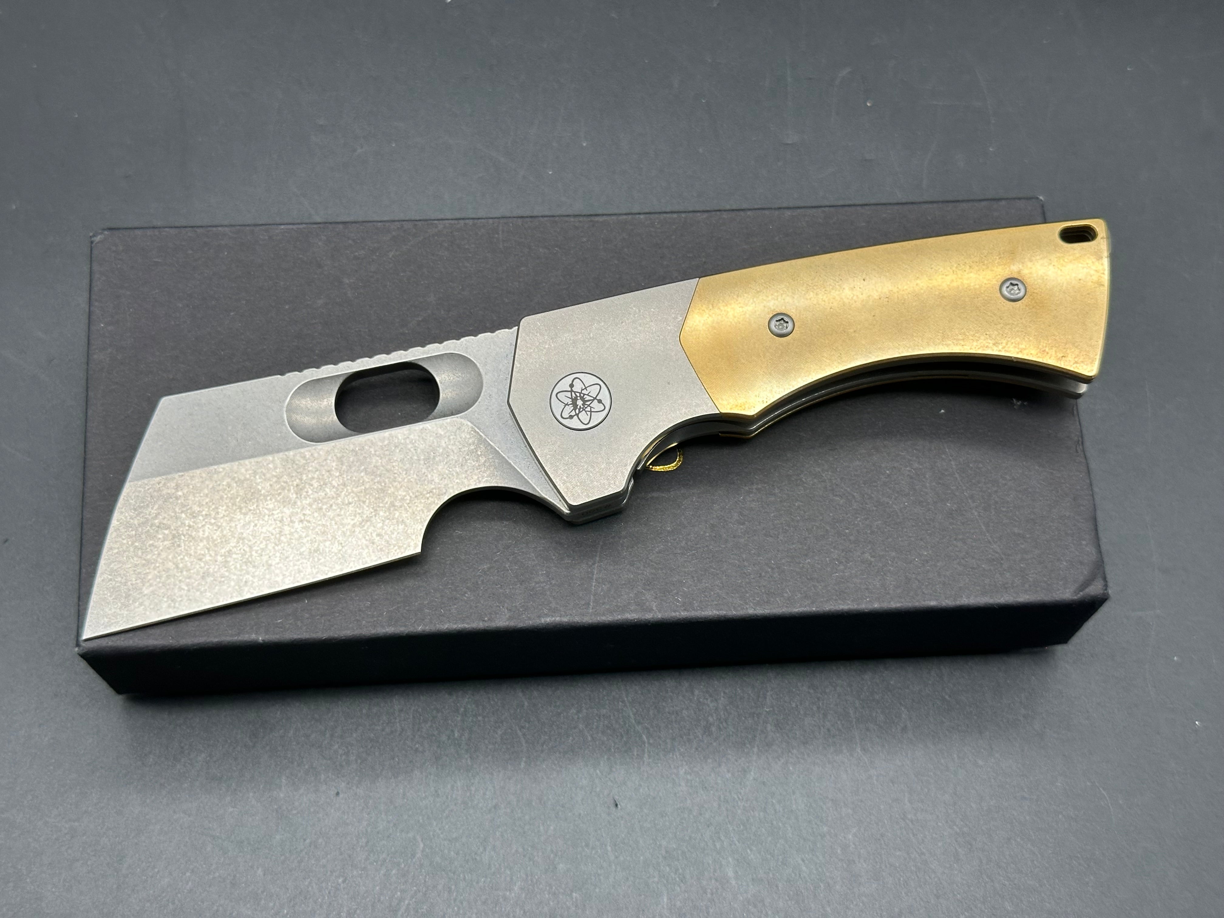 EMPEDC thickboy brass scales with extra black micarta scales