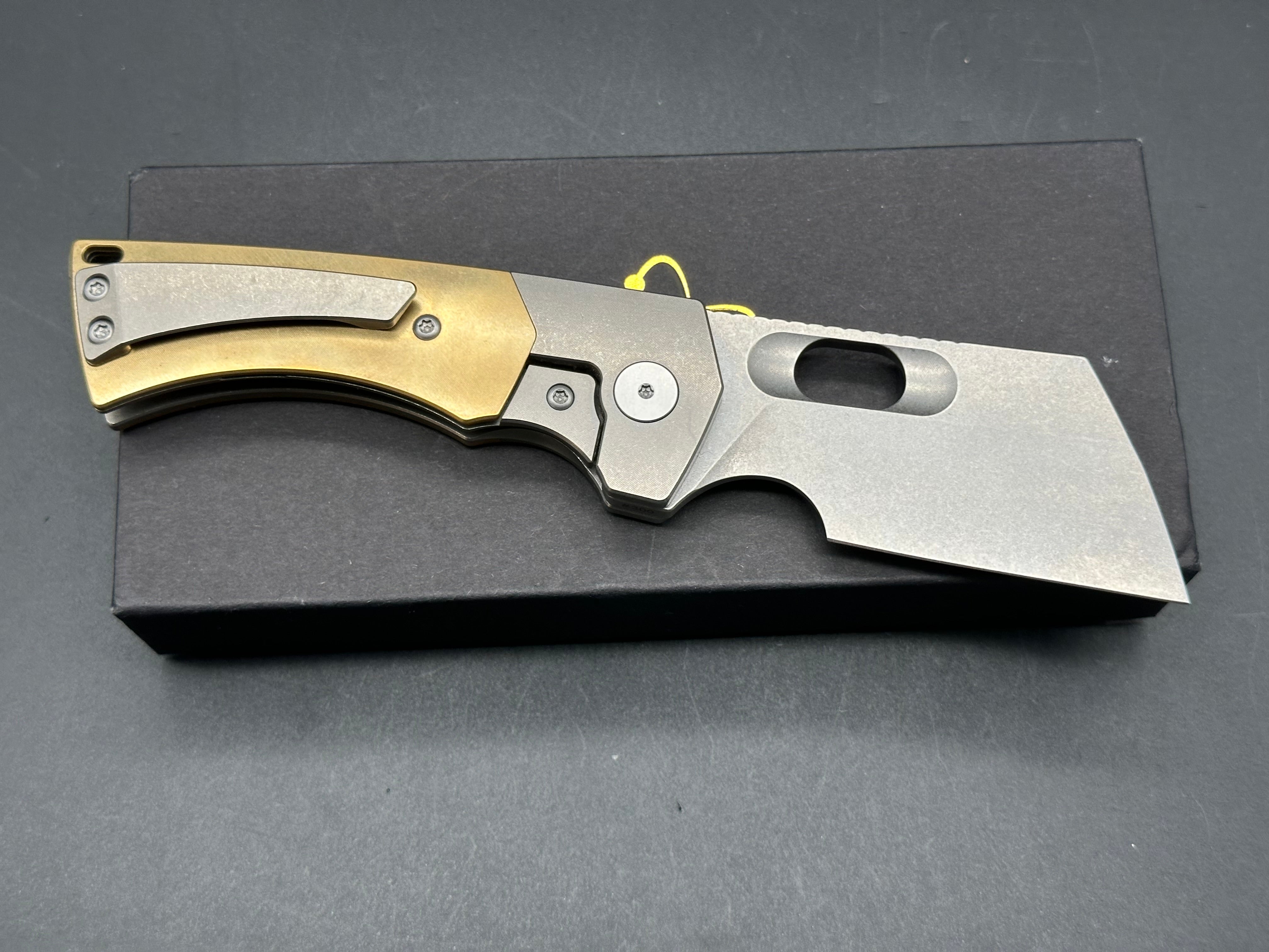 EMPEDC thickboy brass scales with extra black micarta scales