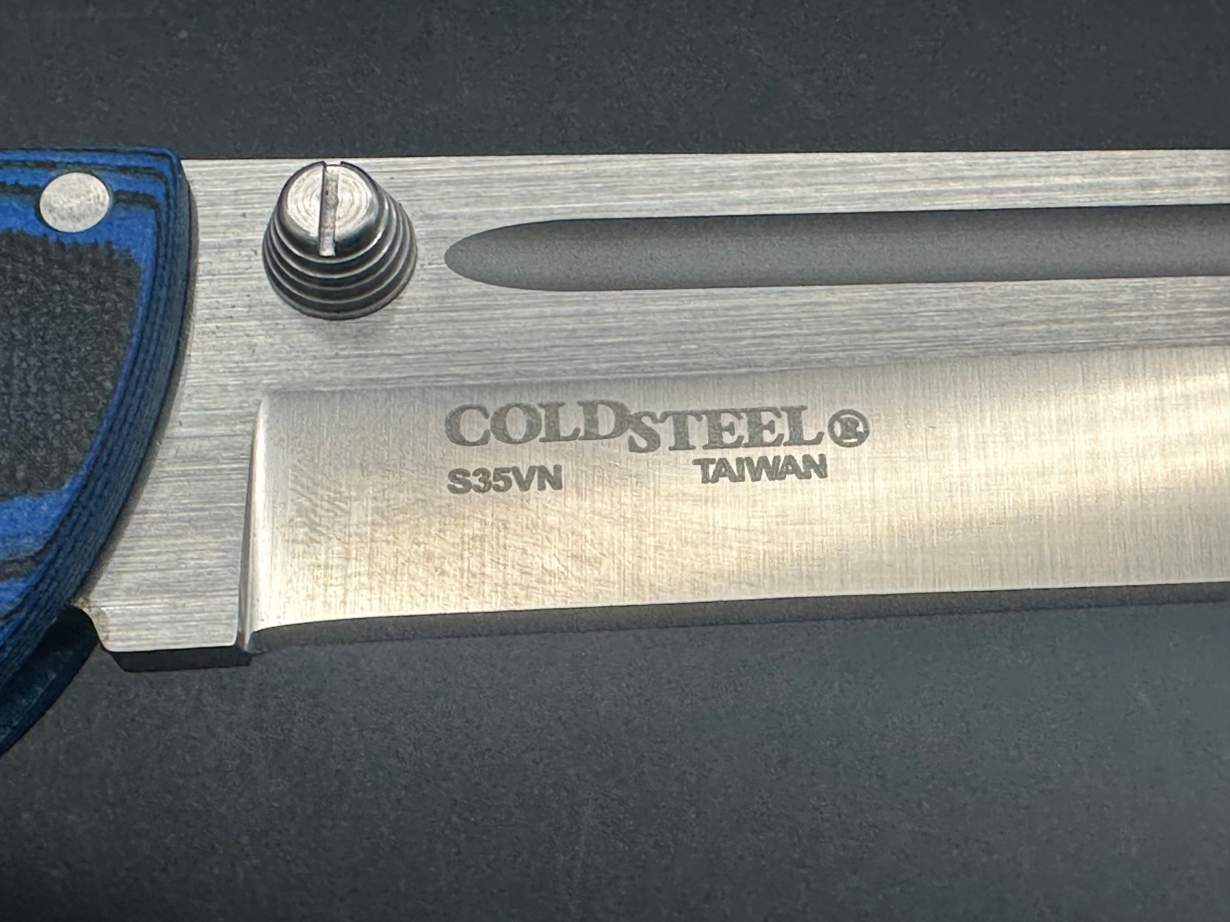 Cold Steel Frenzy II Tri-Ad Lock Knife Black/Blue G-10 (5.5" Satin) 62P2A