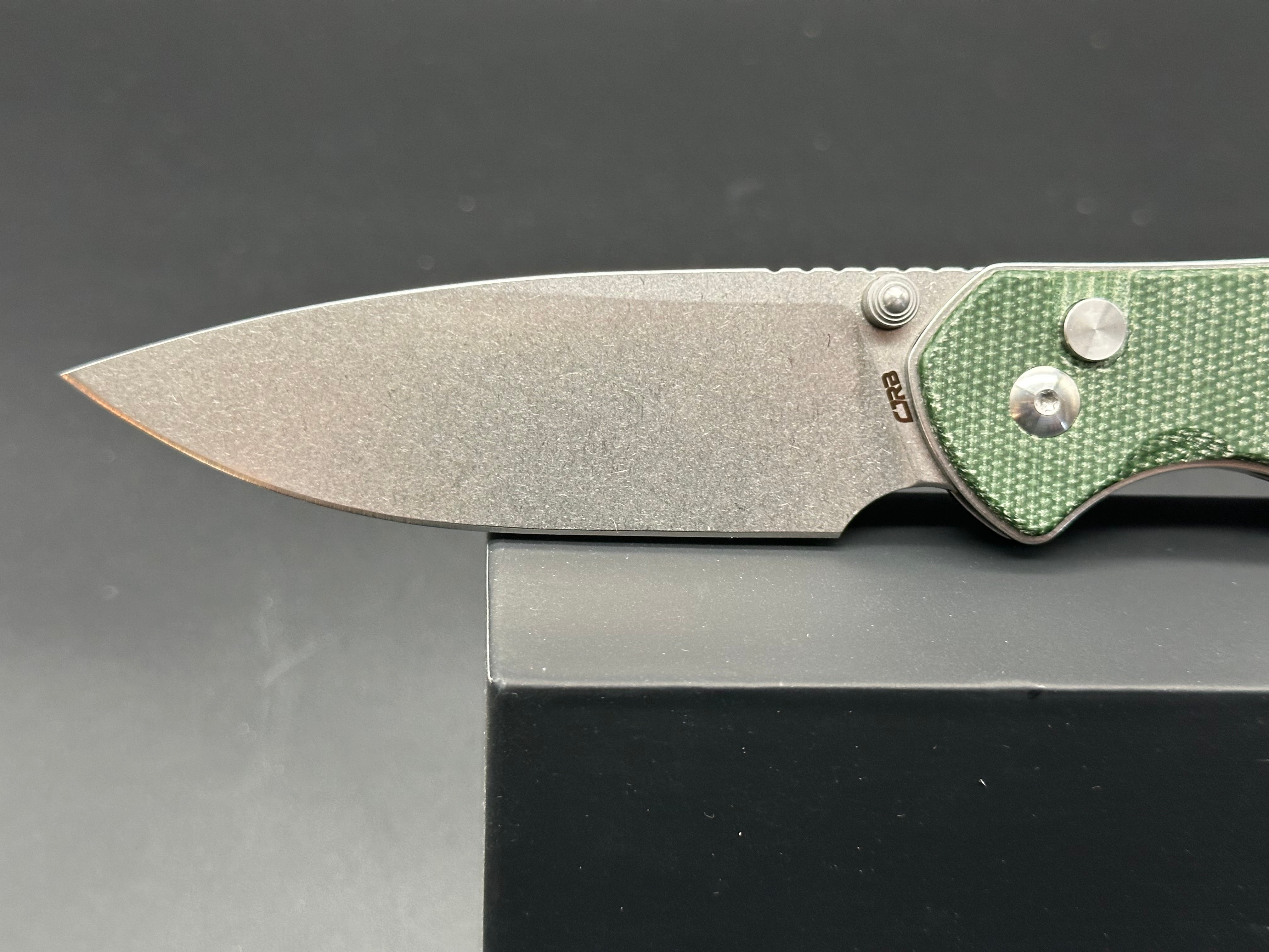 CJRB Large Pyrite Green micarta scales