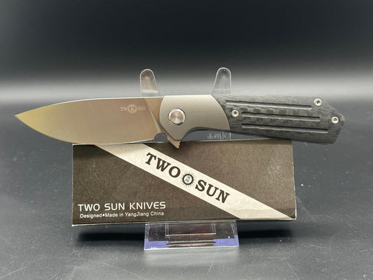 TWOSUN TS223 BLACK TITANIUM CARBON FIBER HANDLE M390