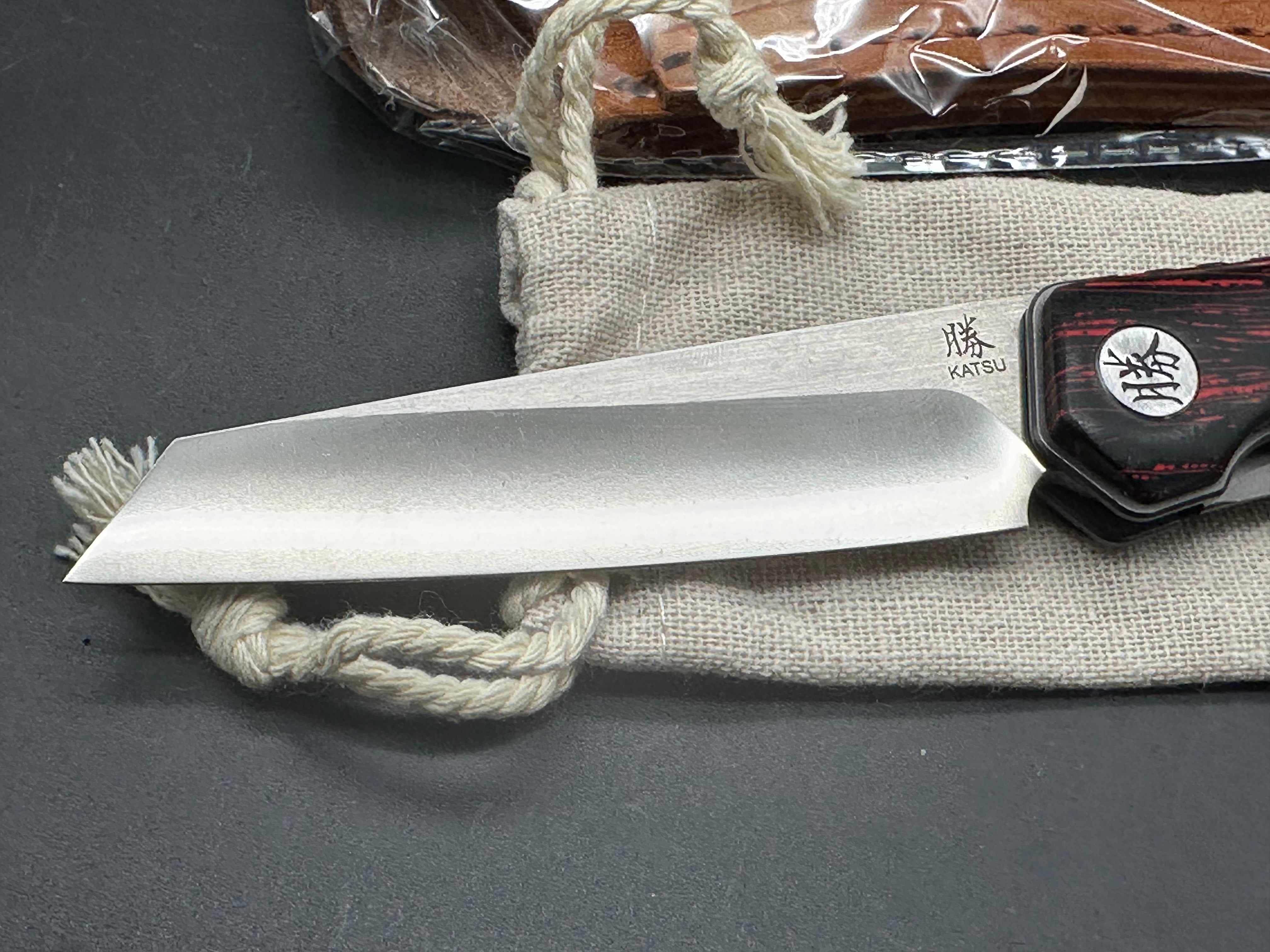 KATSU GK01, G10 Handle & D2 Steel Blade, Leather Sheath